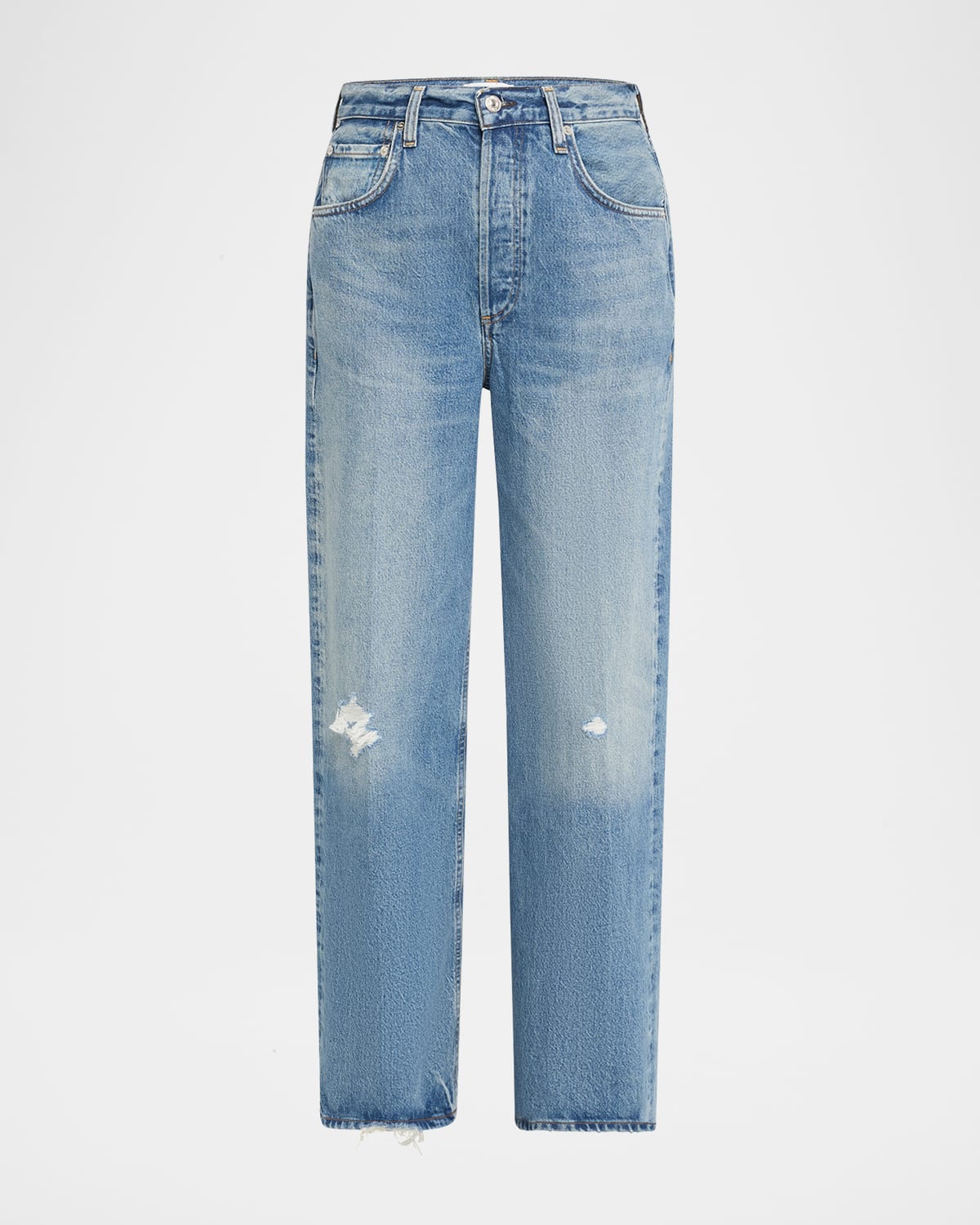 Citizen Of Humanity Ayla Baggy Distressed Jeans In Blue