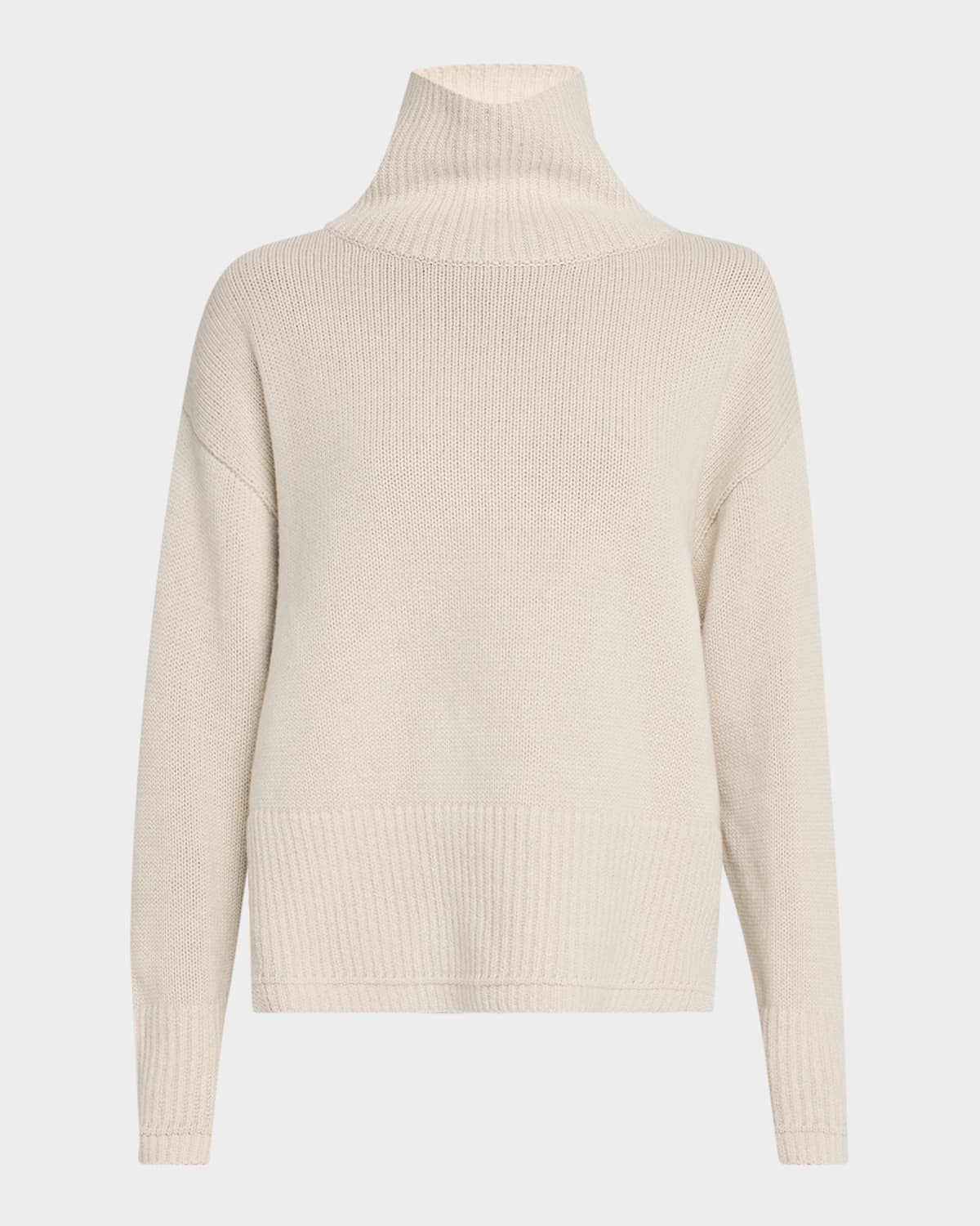 Mock-Neck Cashmere Swing Sweater