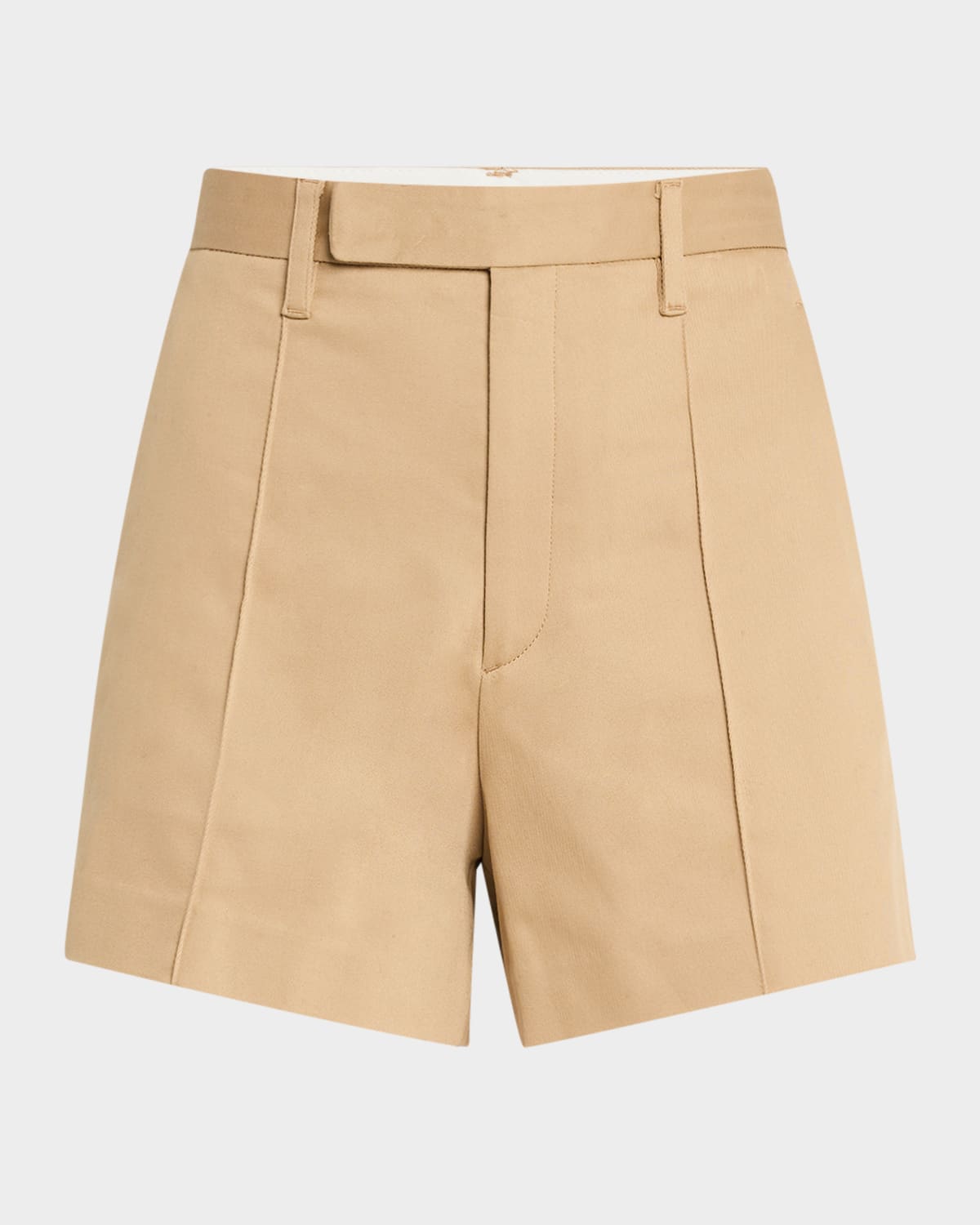 High-Rise Pintuck Shorts