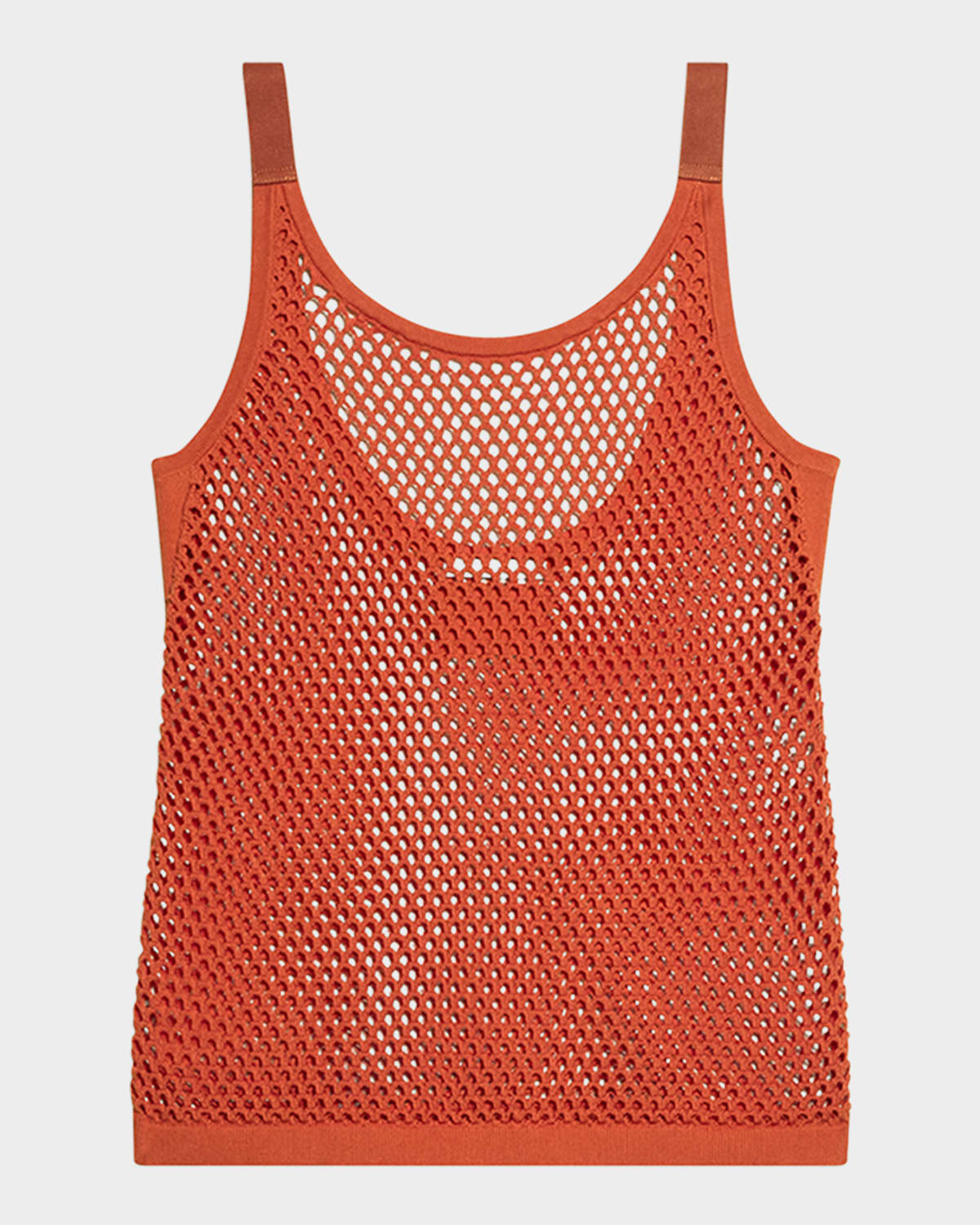 Scoop-Neck Mesh Tank Top