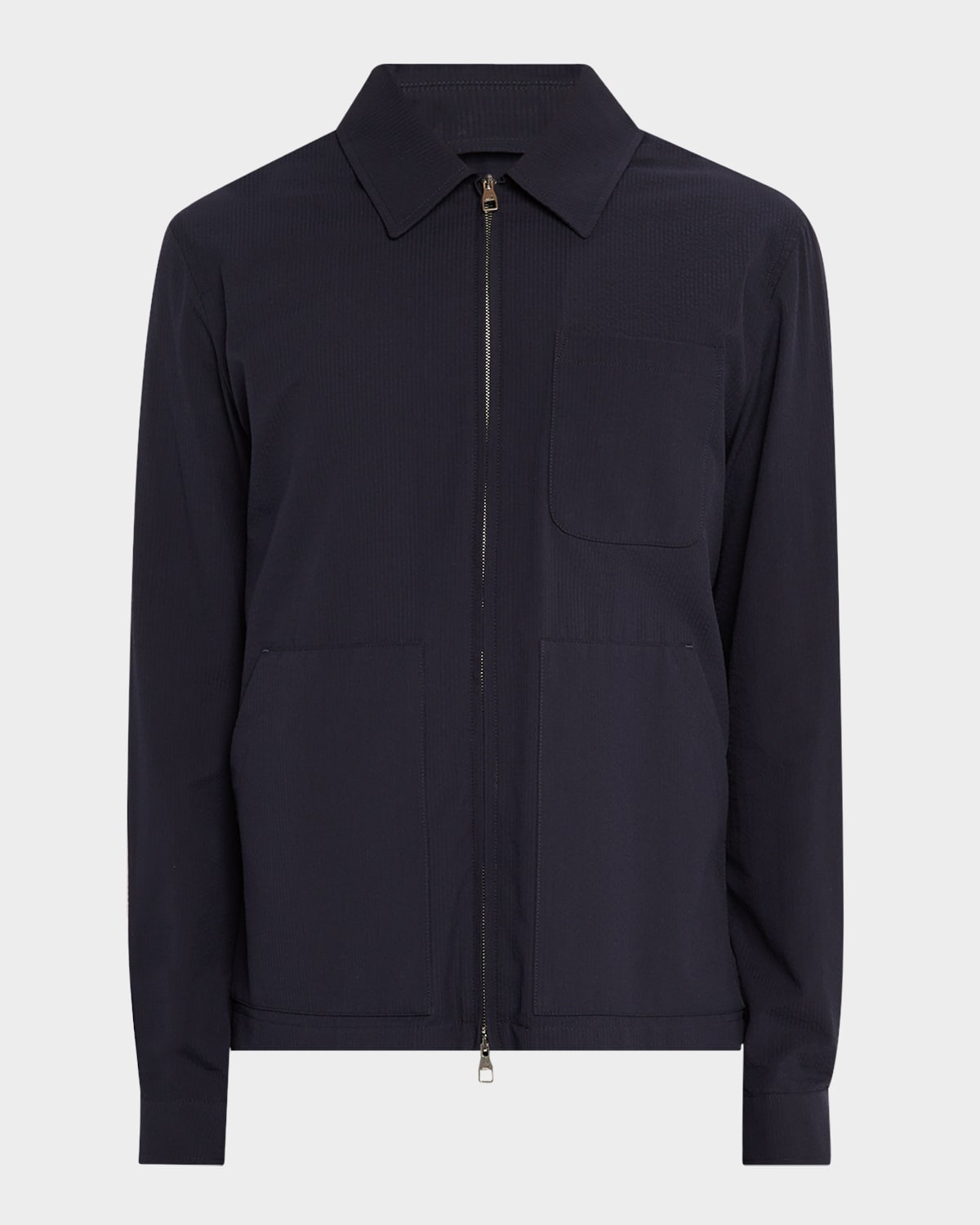 DUNHILL MEN'S COTTON SEERSUCKER SHIRT JACKET 