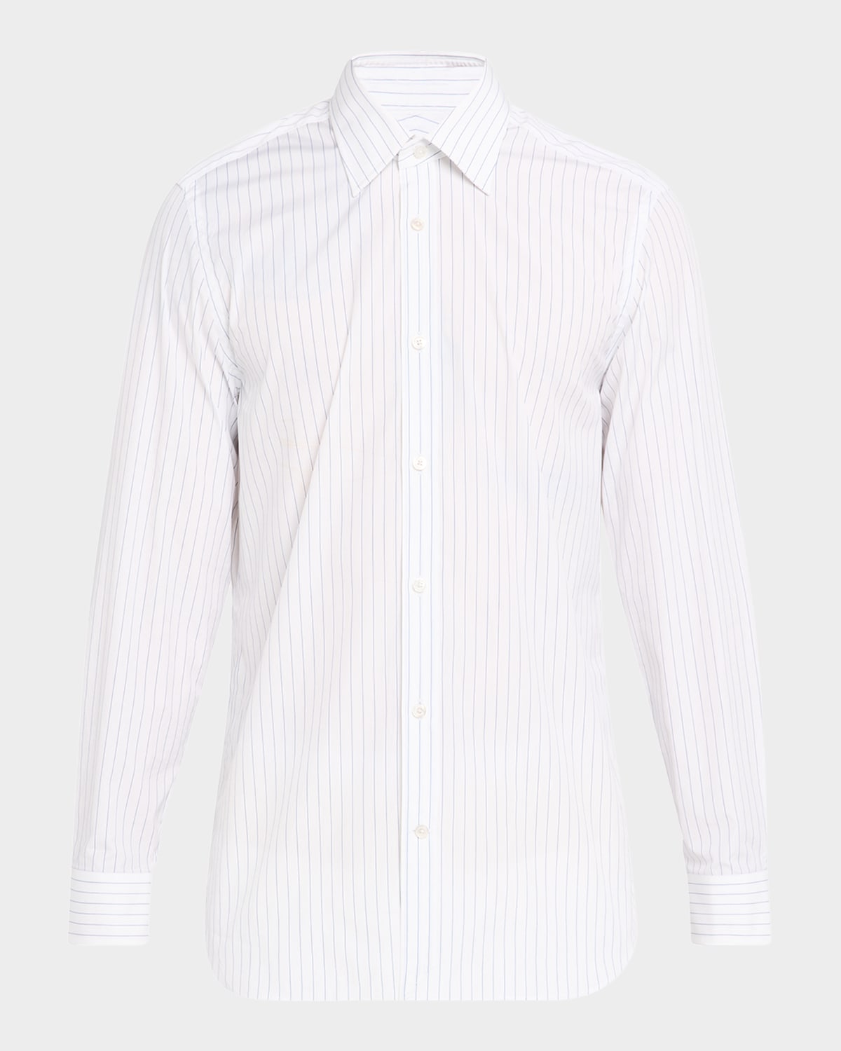 DUNHILL MEN'S COTTON STRIPE POINT-COLLAR SPORT SHIRT 