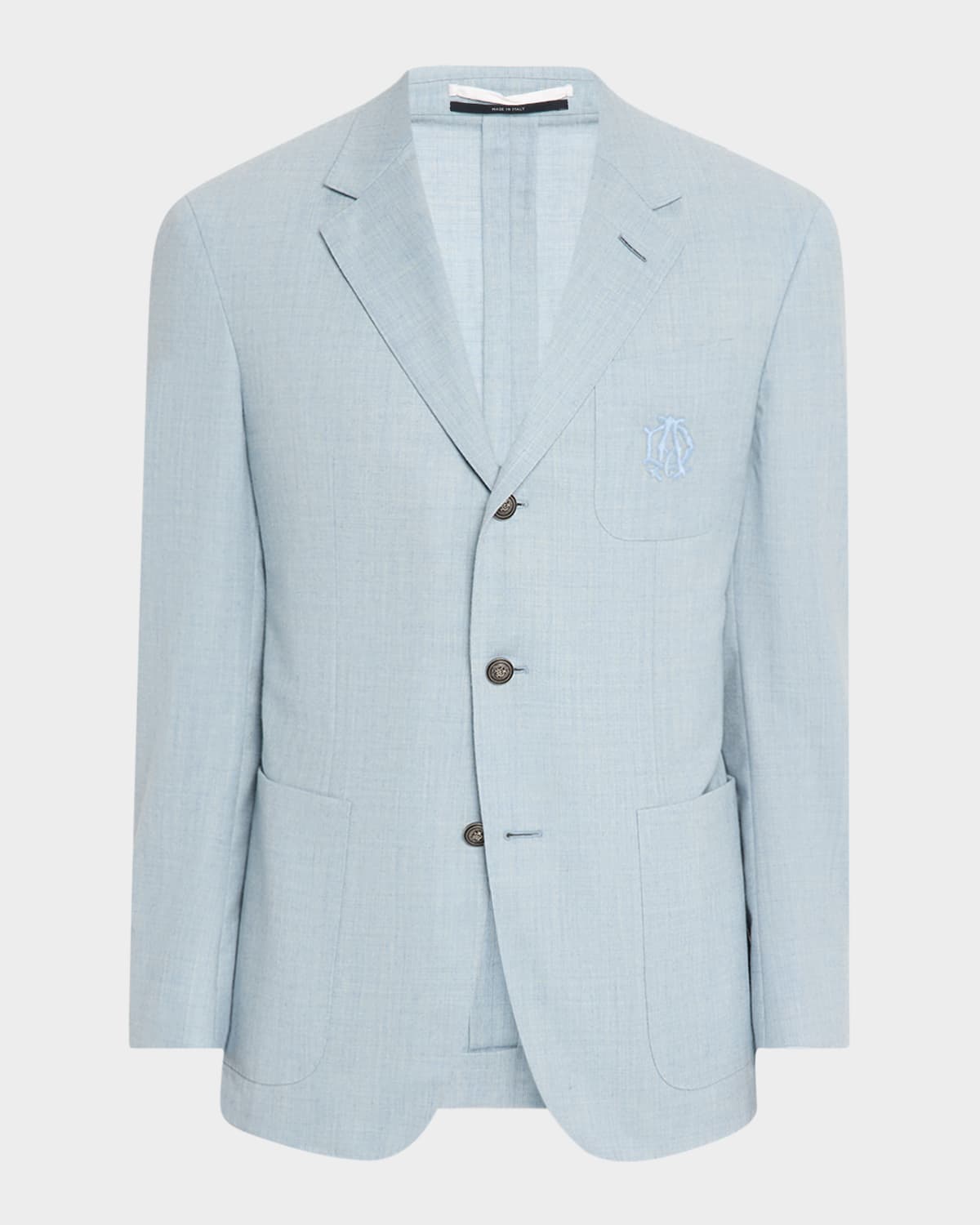 DUNHILL MEN'S WOOL FLANNEL SINGLE-BREASTED SPORT COAT 