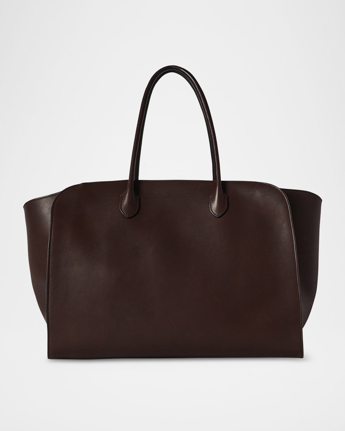 The Row Marlo 17 Tote Bag In Saddle Leather