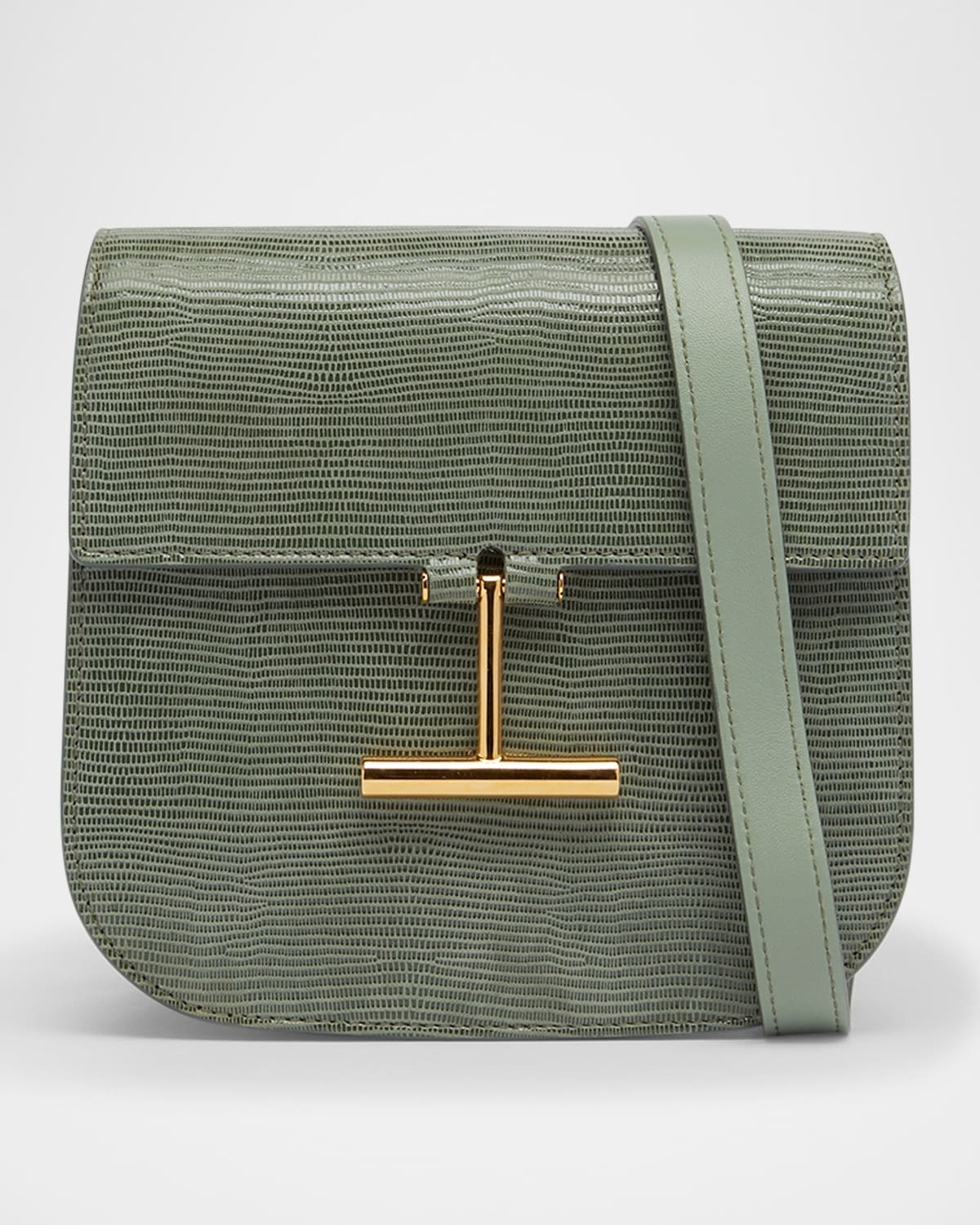 TOM FORD TARA MINI CROSSBODY BAG IN LIZARD-EMBOSSED LEATHER AND SUEDE 
