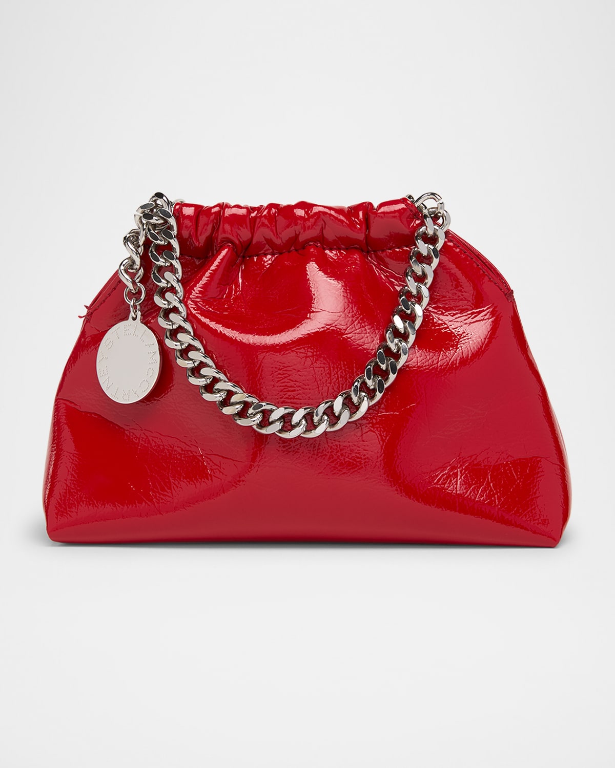 Stella Mccartney Falabella Mini Patent Tote Bag In Red