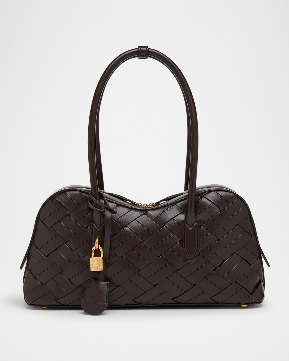 Stella Mccartney Womens Chocolate Brown Stella Ryder Faux-leather Shoulder Bag In Chocolate Brown