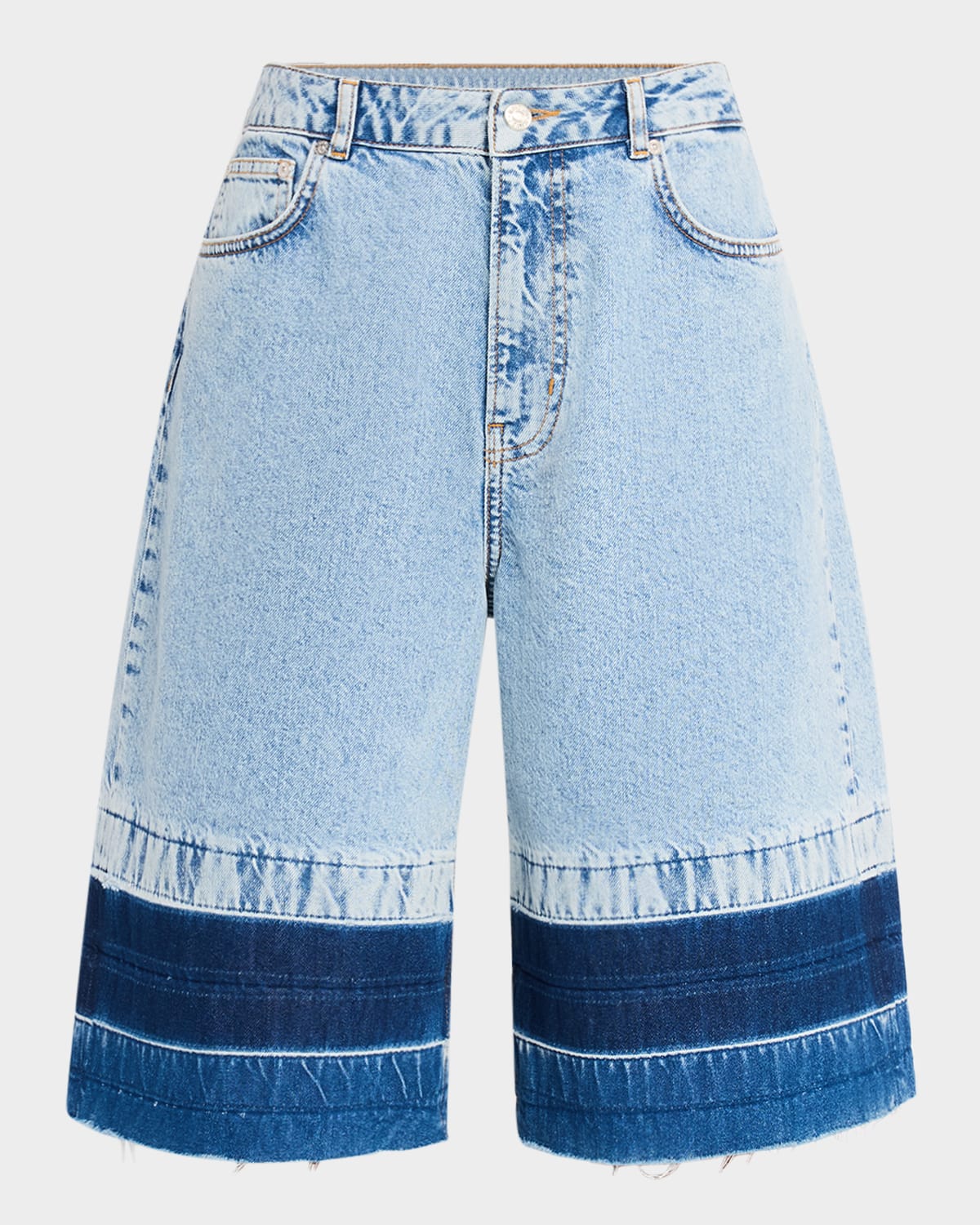 Denim Culotte Pants