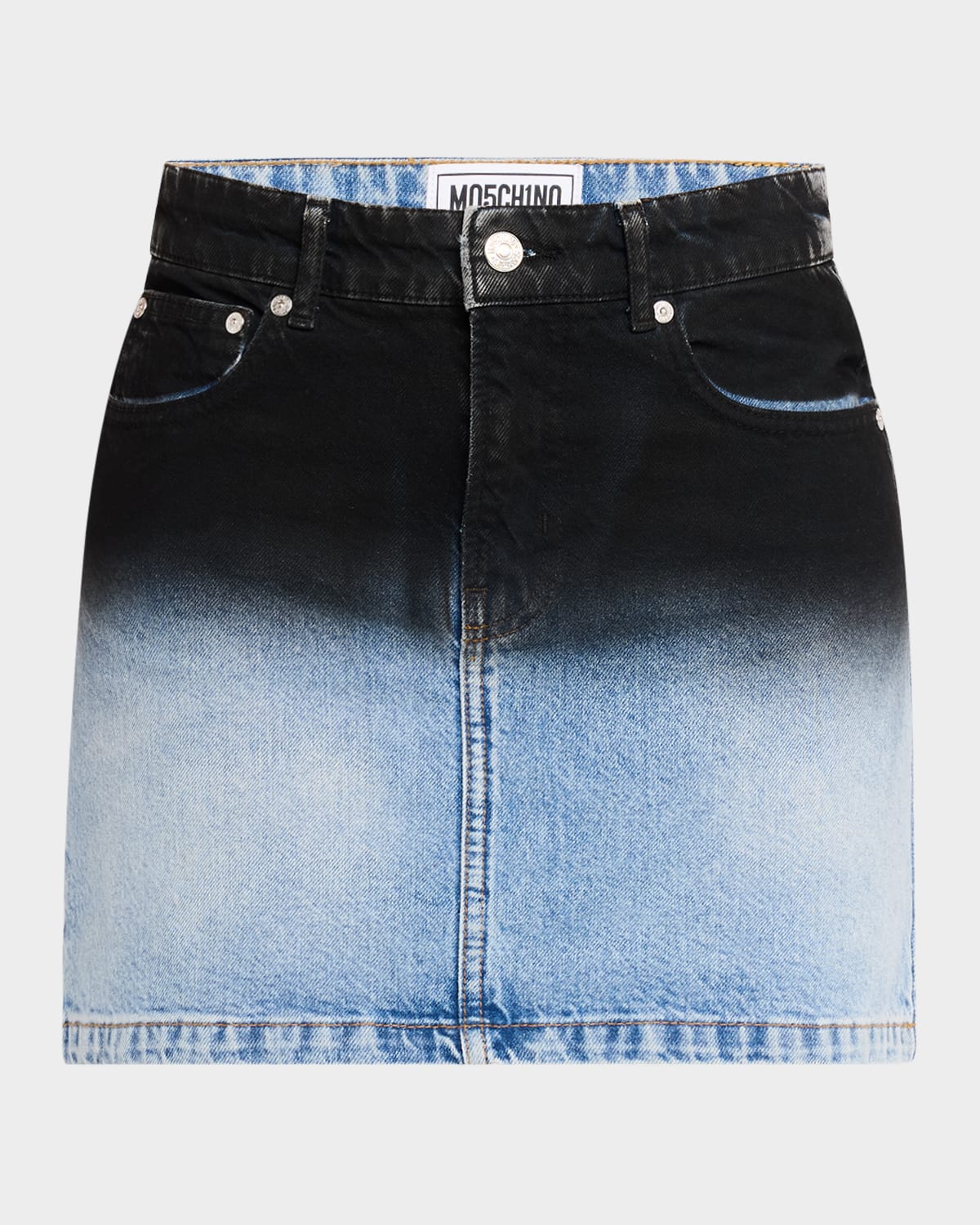 MOSCHINO JEANS DENIM SHADOW MINI SKIRT 