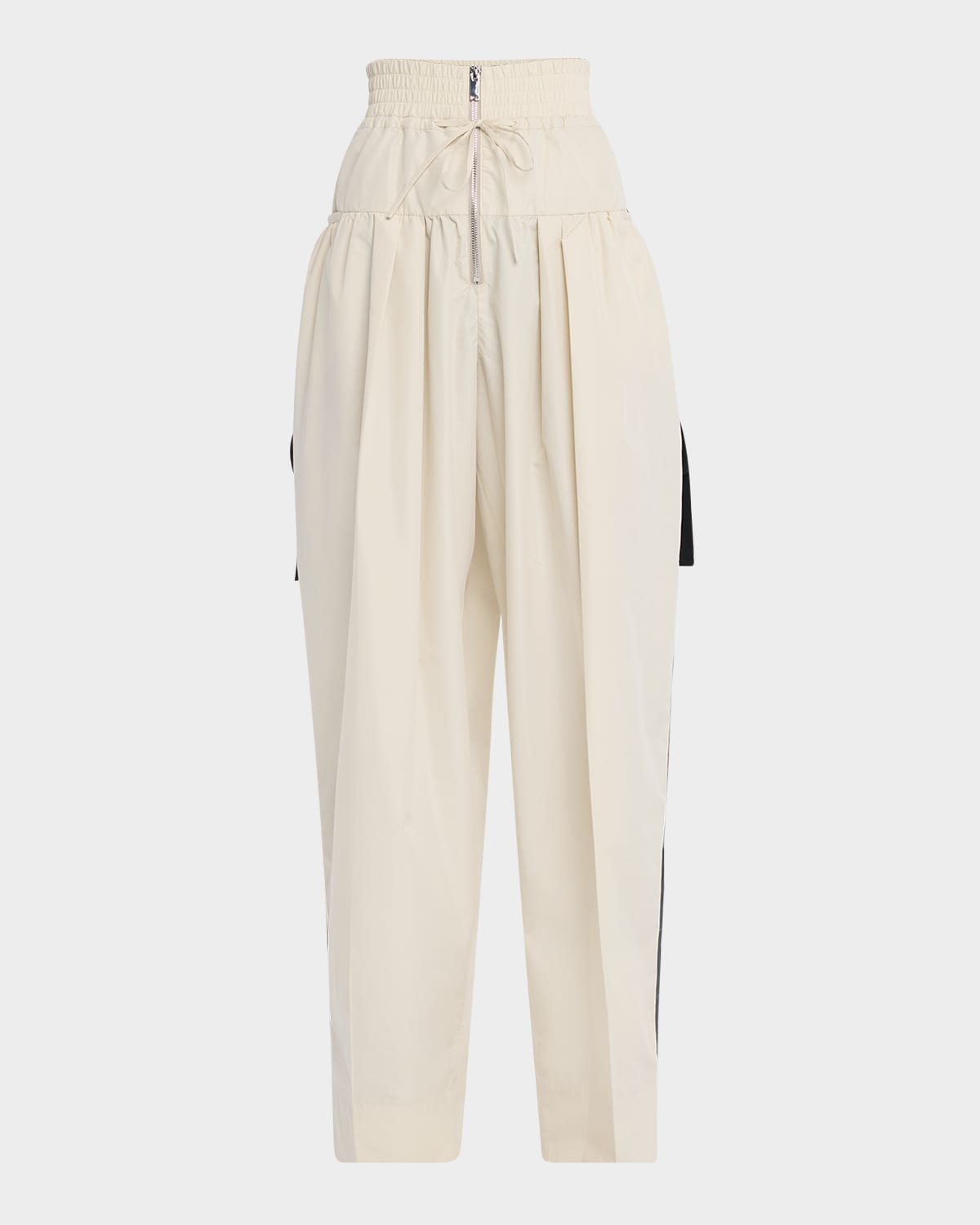 Wide-Leg Zip Pants