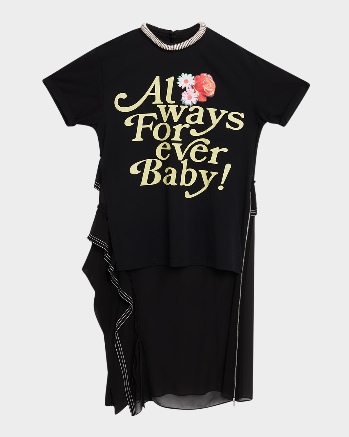 3.1 Phillip Lim Always Forever Baby T-shirt Dress In Blk Multi