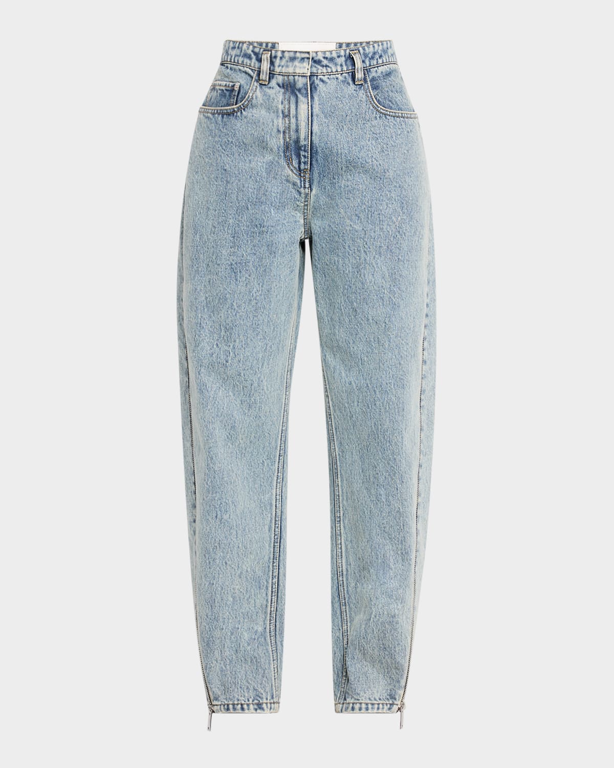 Shop 3.1 Phillip Lim Curved Side-zip Jeans In Washed Indigo