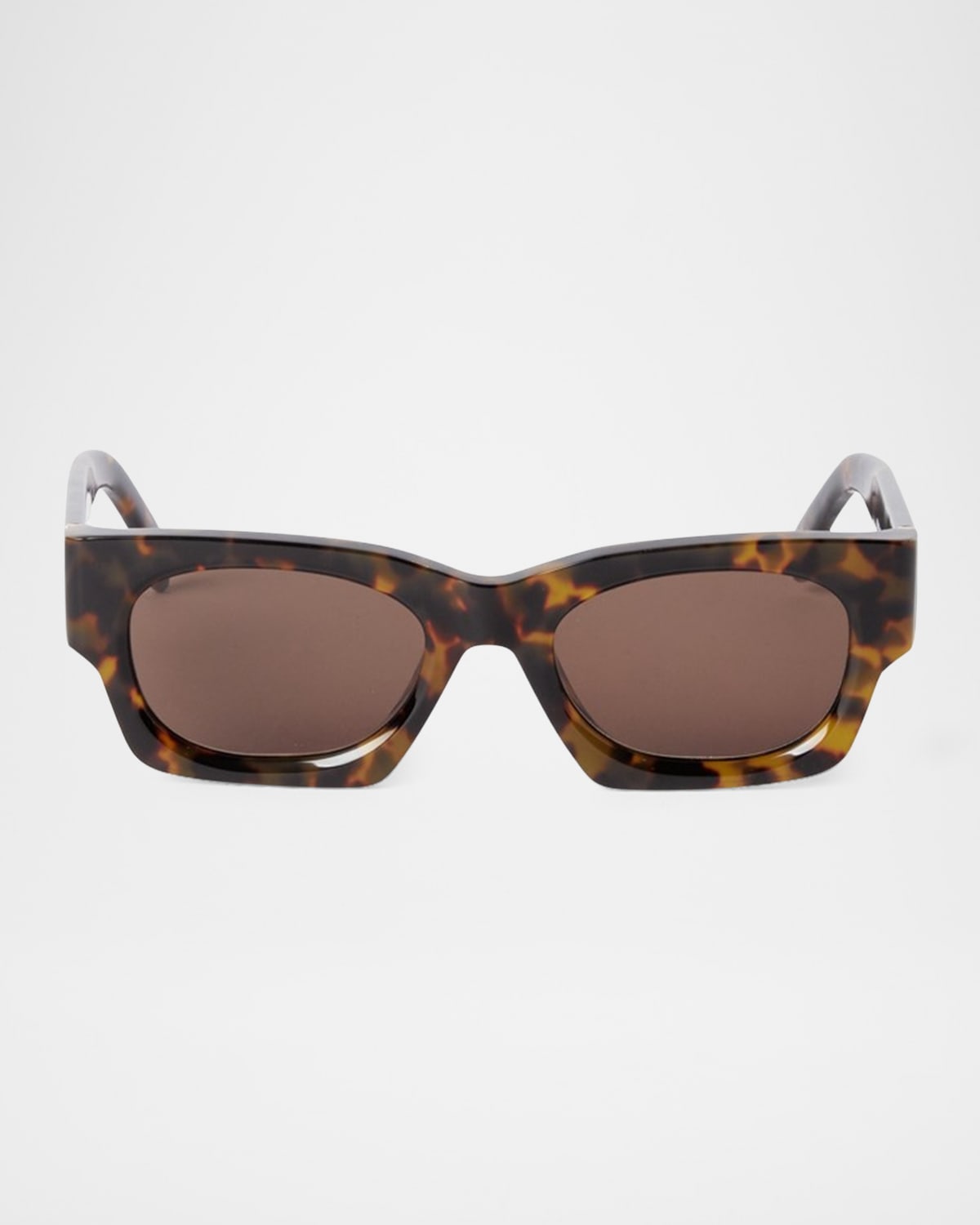 Palm Angels Men's Bodie Acetate Rectangle Sunglasses In 16064havana Brown