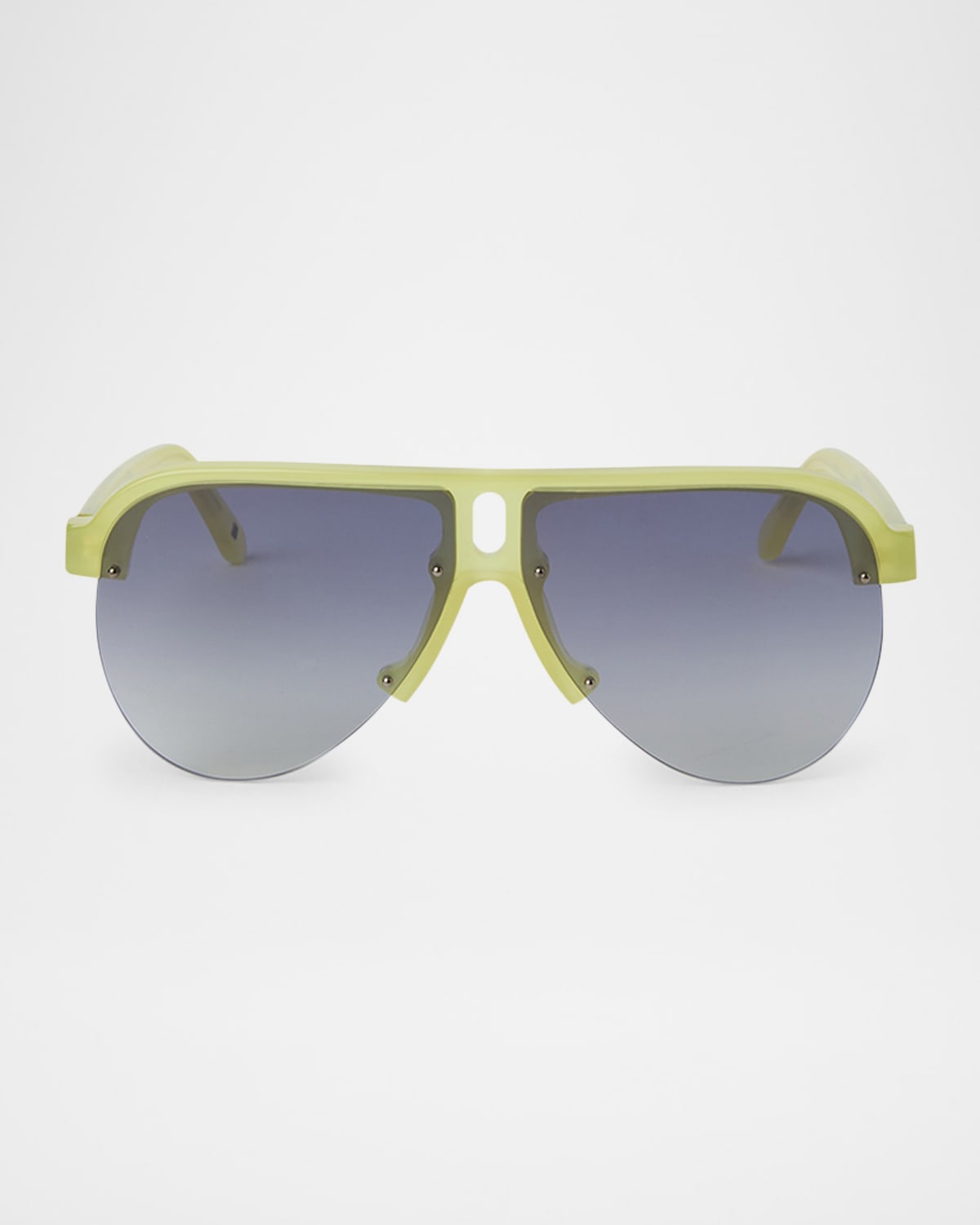Palm Angels Men's Trinity Acetate Aviator Sunglasses In 11809yellow Gradient Black