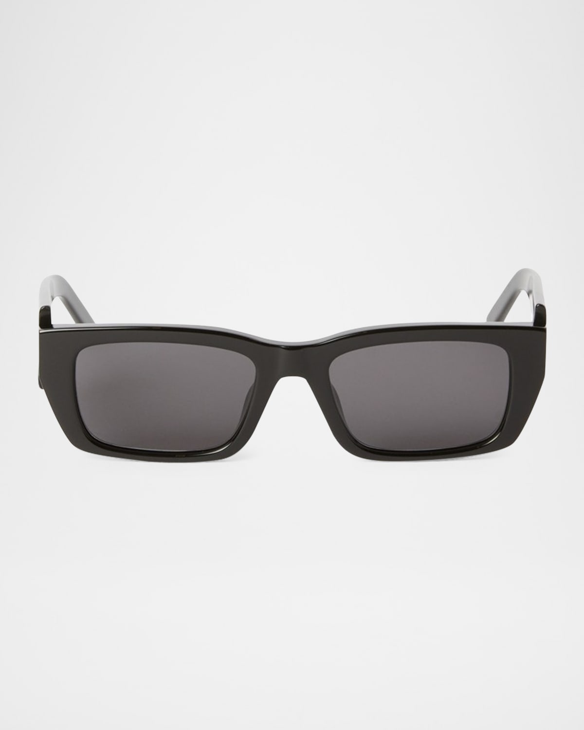 Palm Angels Men's Palm Acetate Rectangle Sunglasses In 11007black Dark Grey