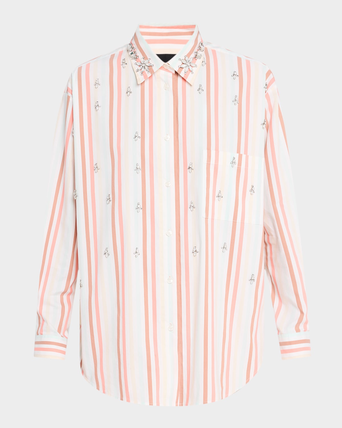 Seaside Over You Embellished Long-Sleeve Shirt
