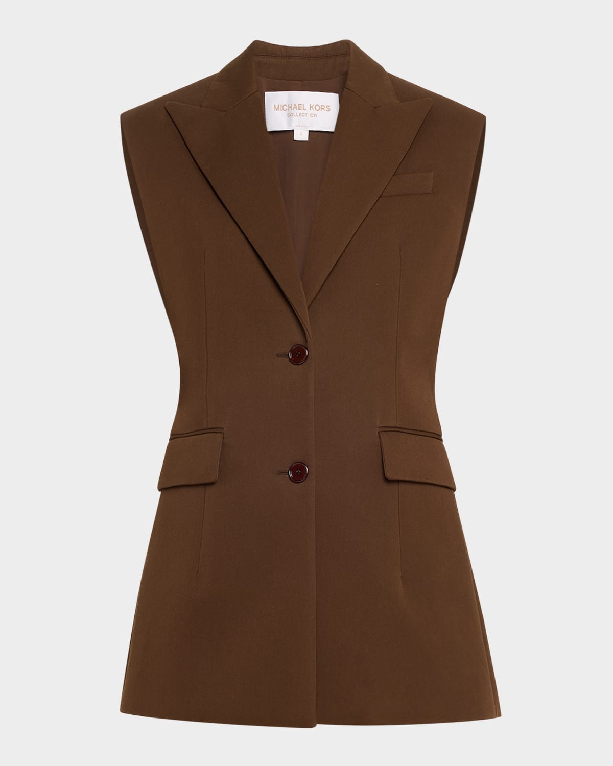 Michael Kors Sleeveless Two Button Jacket