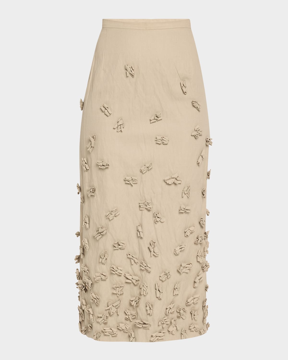 Shop Michael Kors Floral Hand-embellished Midi Pencil Skirt