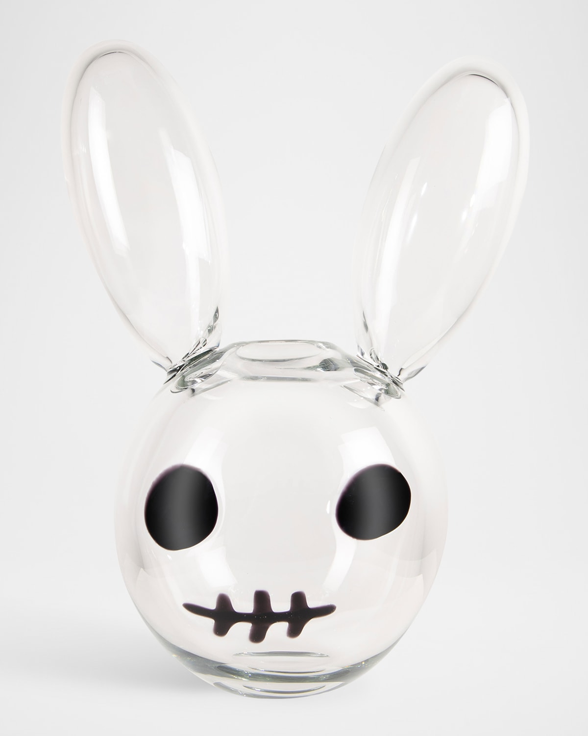 Kosta Boda What's Up?/clearly Rabid Large Rabbit Sculpture In Multi