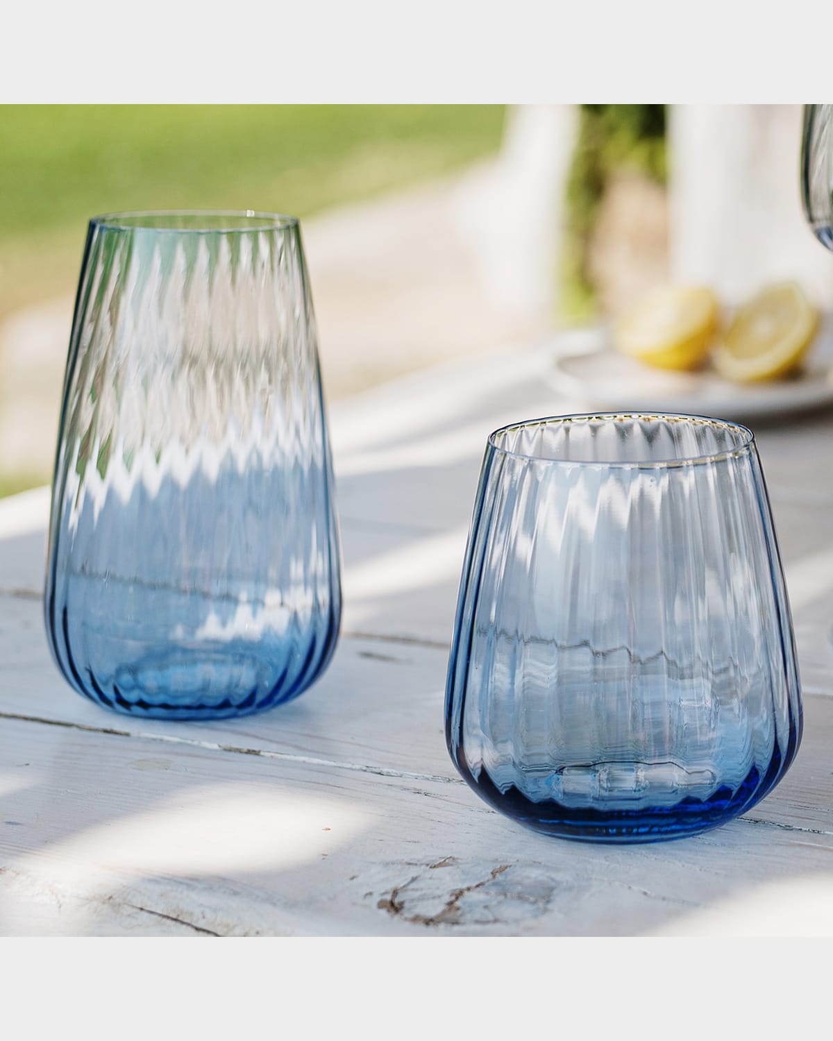 Vietri Francesca High Ball Glass, 20 Oz. In Blue