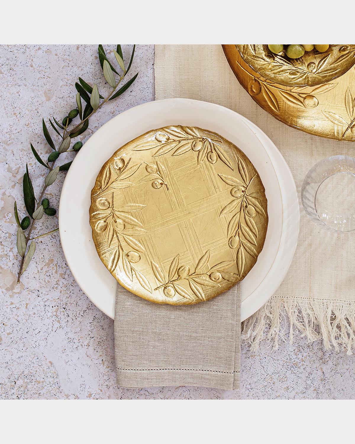 Vietri Moon Glass Olive Salad Plate