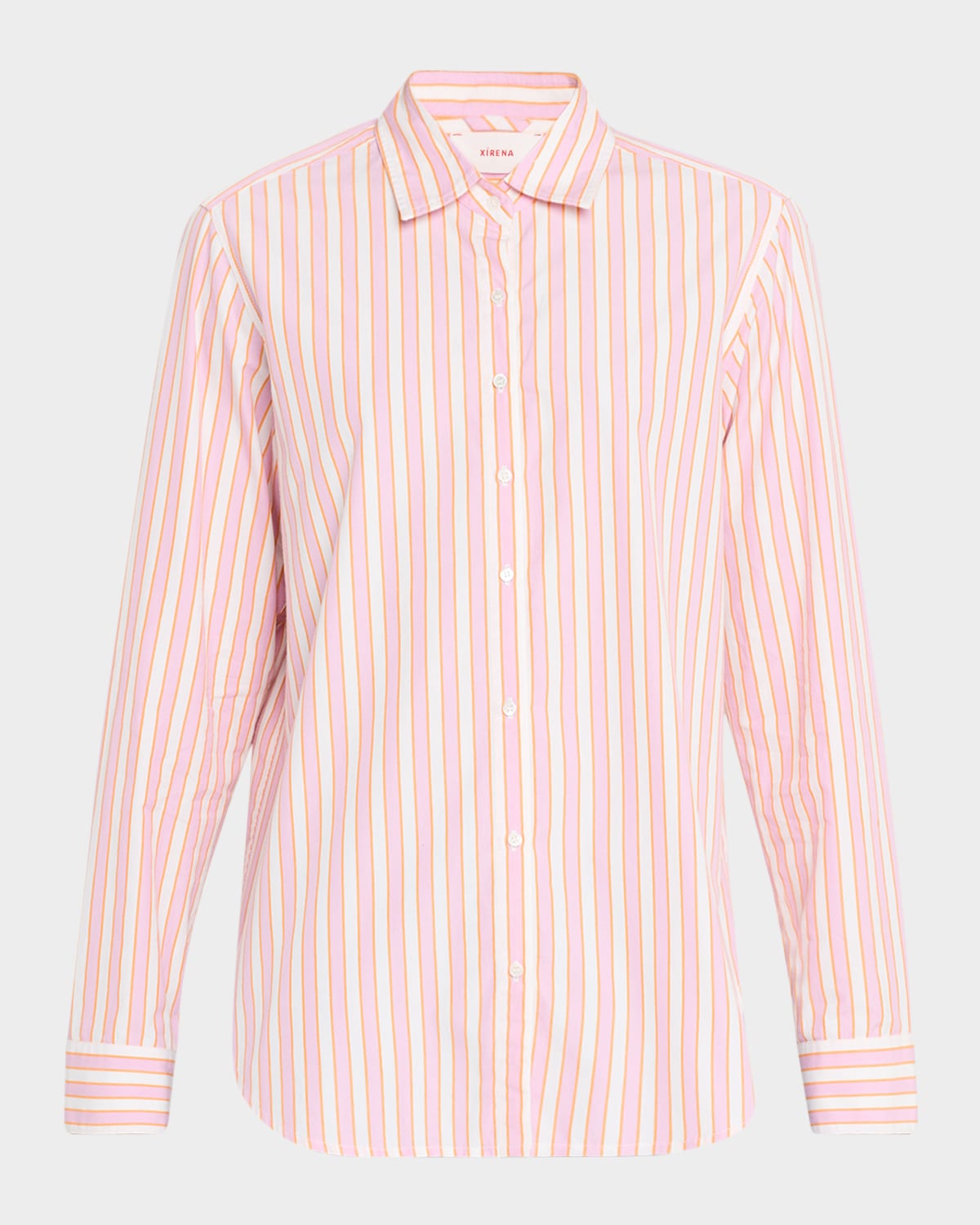 Beau Cotton Stripe Button-Front Shirt