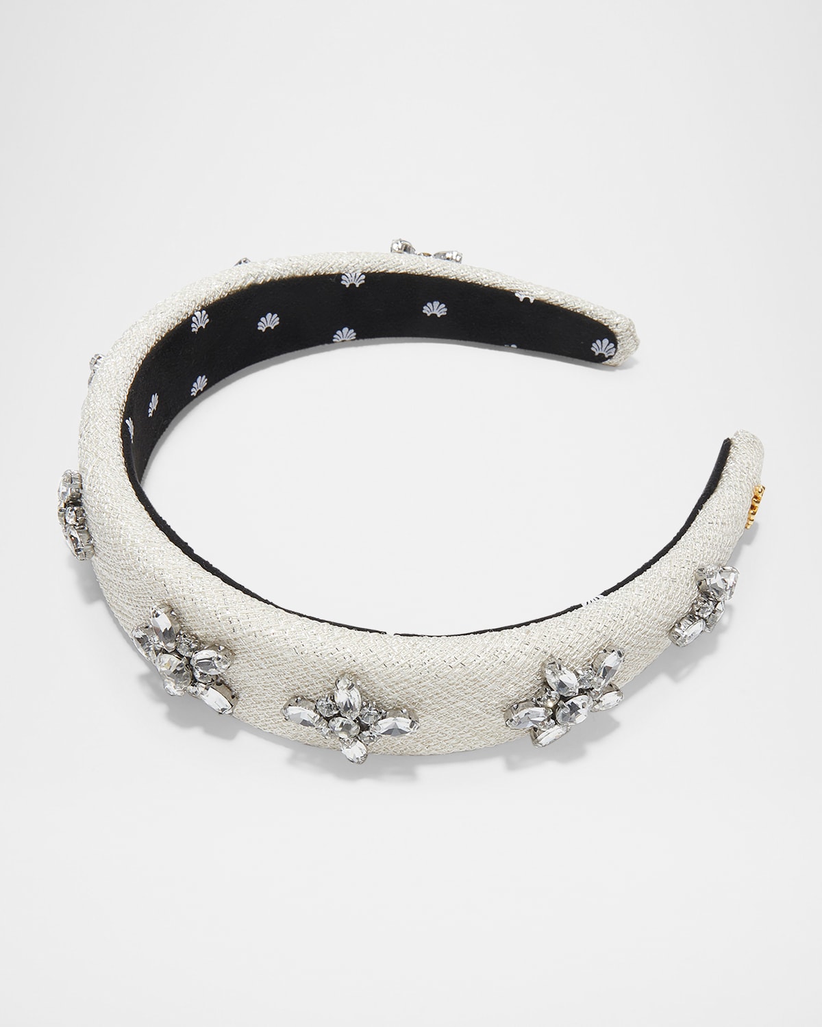 Lele Sadoughi Alice Crystal Star Headband In Ivory 100