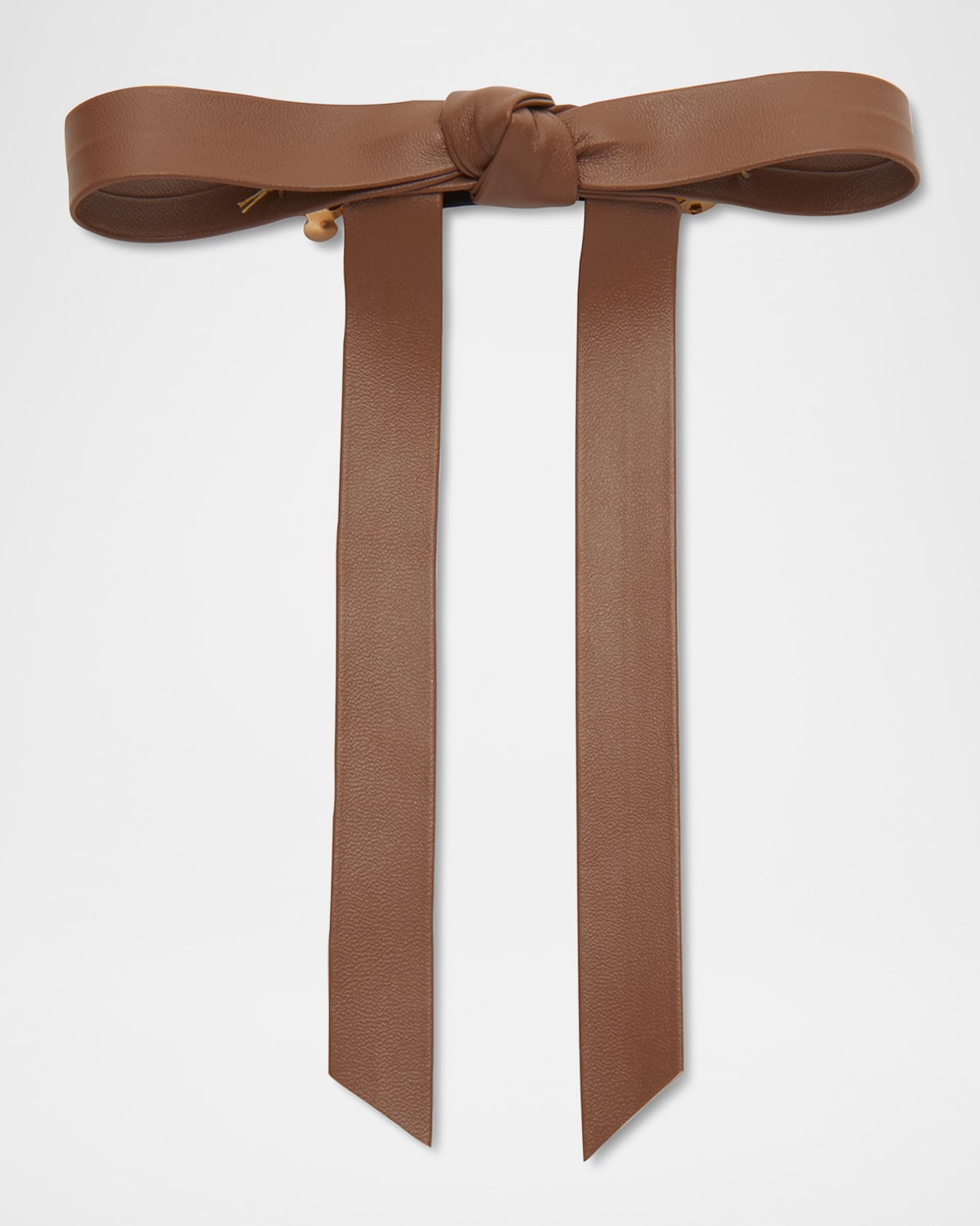 Lele Sadoughi Bardot Faux Leather Bow Barrette In Cognac 200
