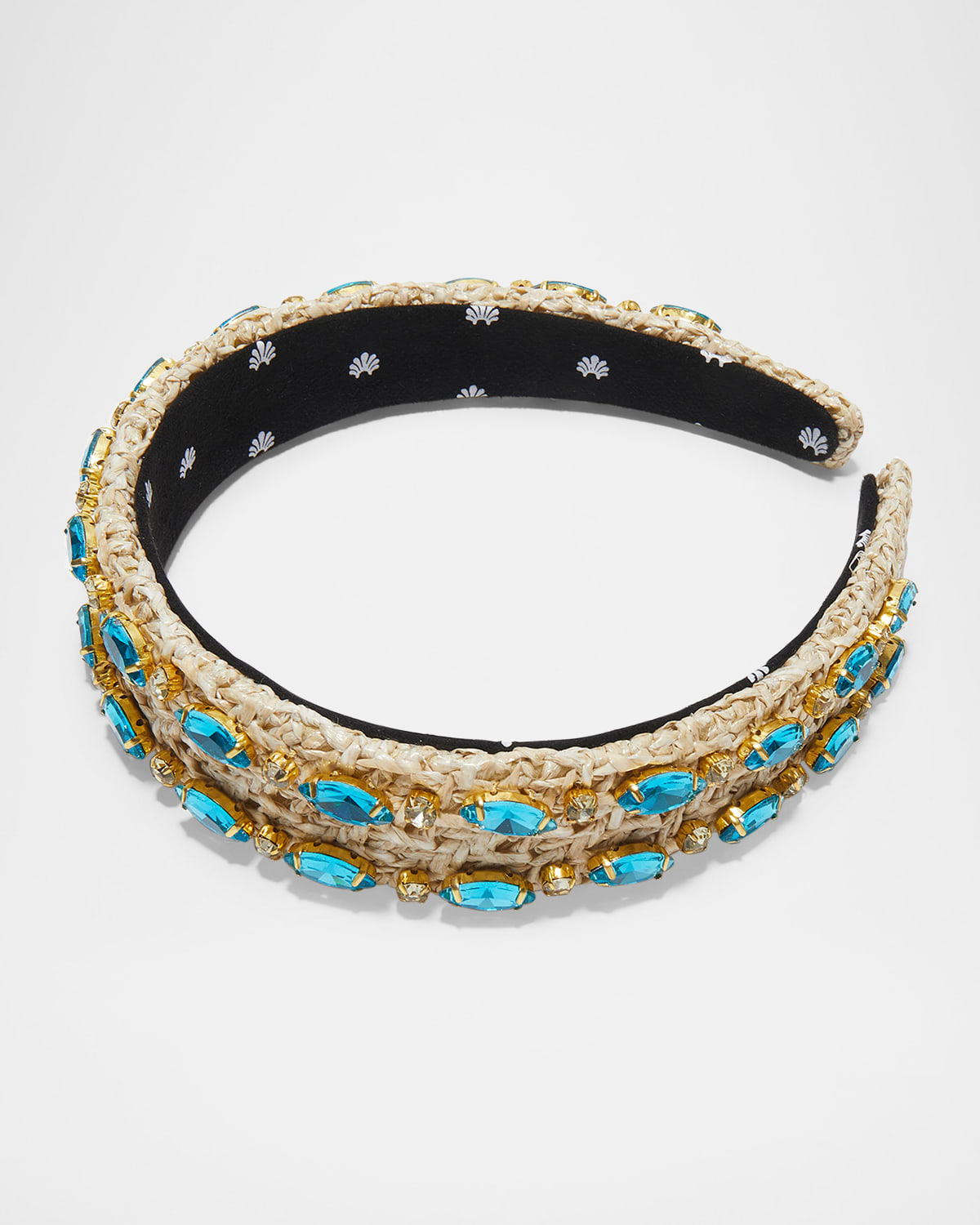 Lele Sadoughi Bessette Crystal Headband In Aqua 400