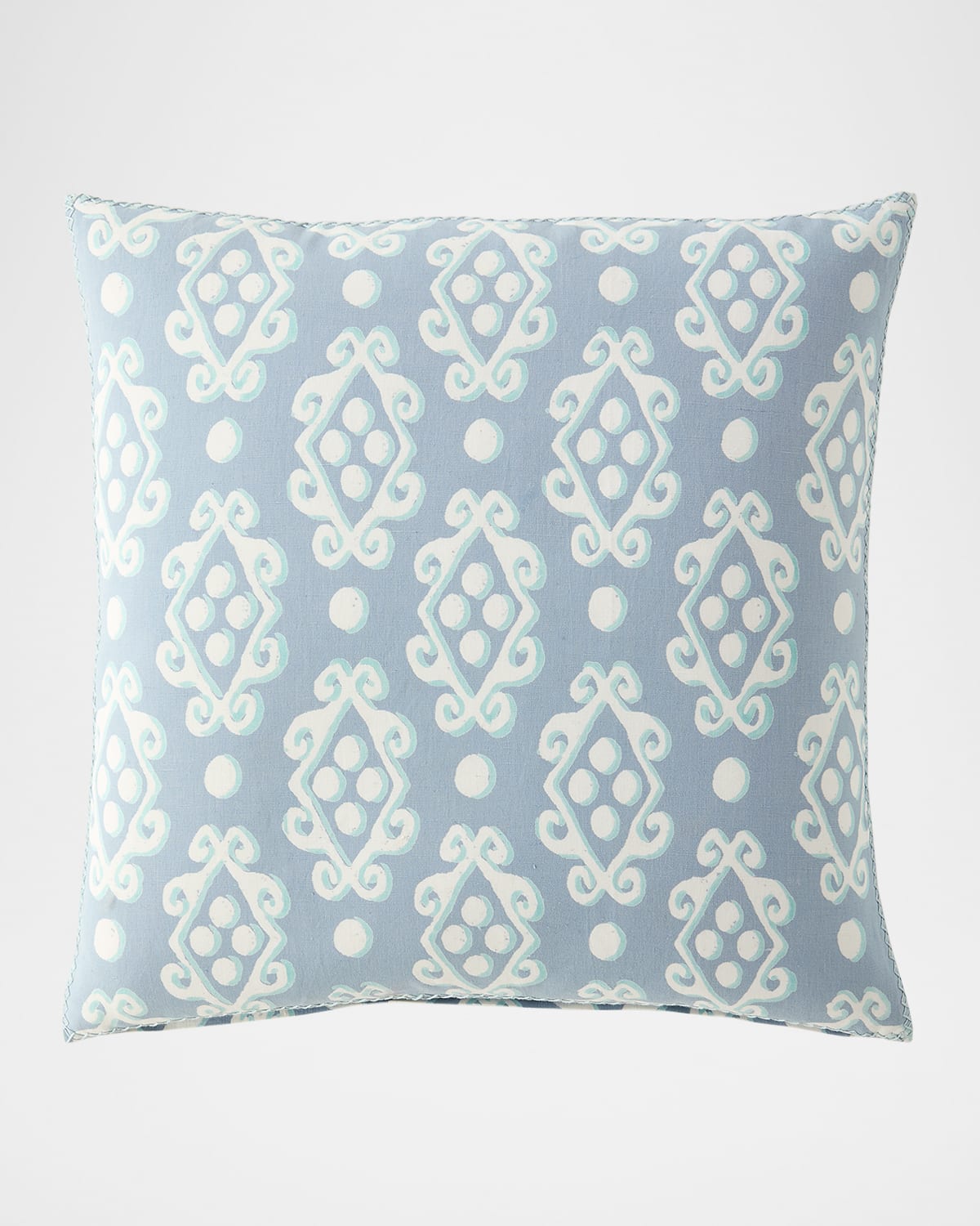 John Robshaw Palak Decorative Pillow, 22" Square In Mist