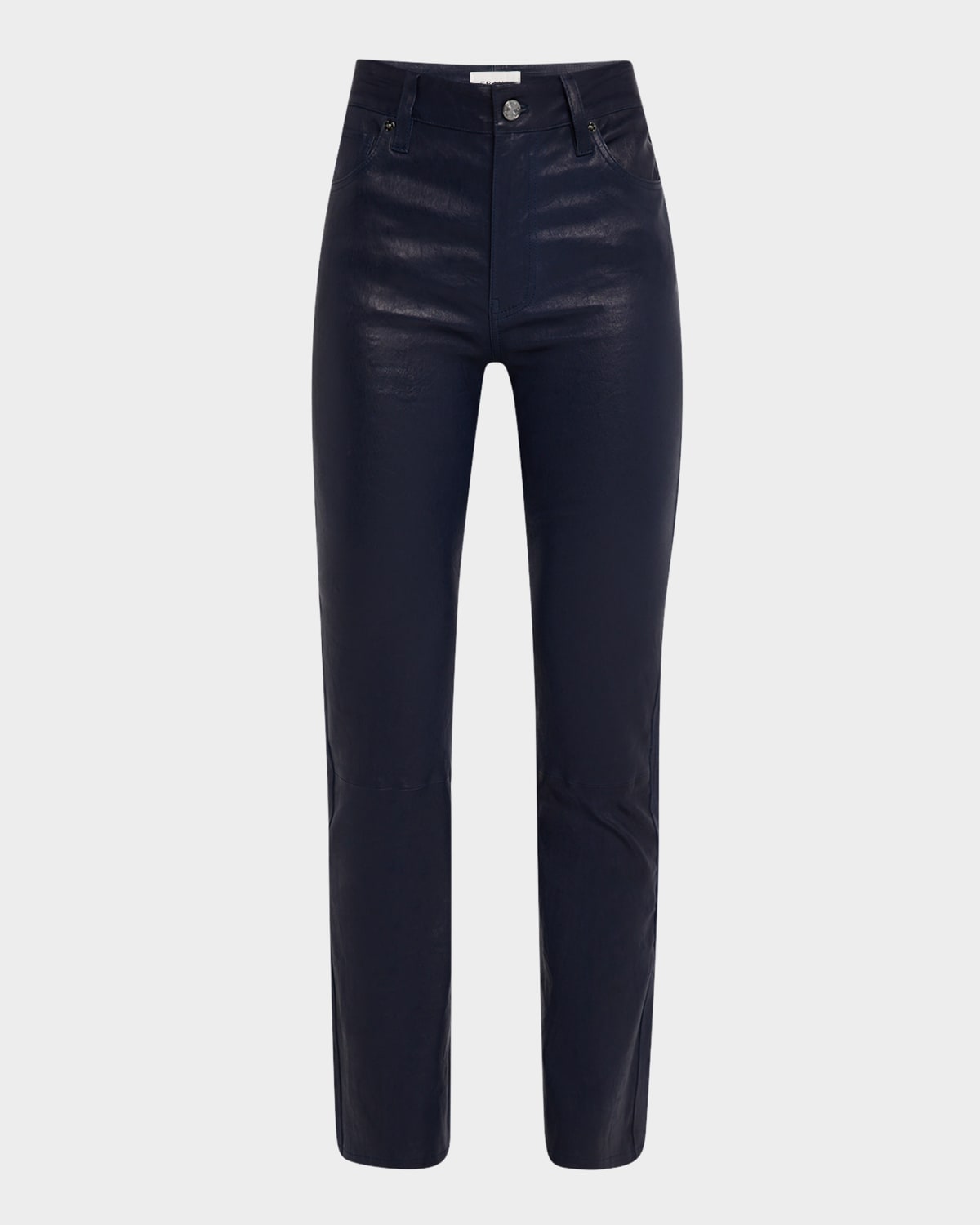 FRAME THE LEATHER REBOOT CROP JEANS 