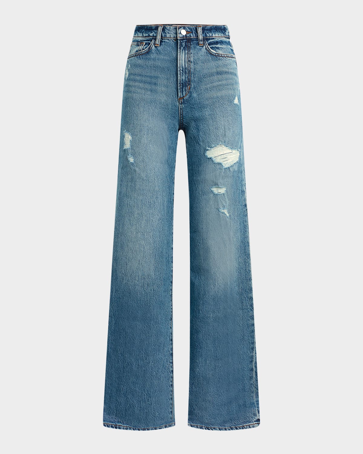 The Mia Wide-Leg Distressed Jeans