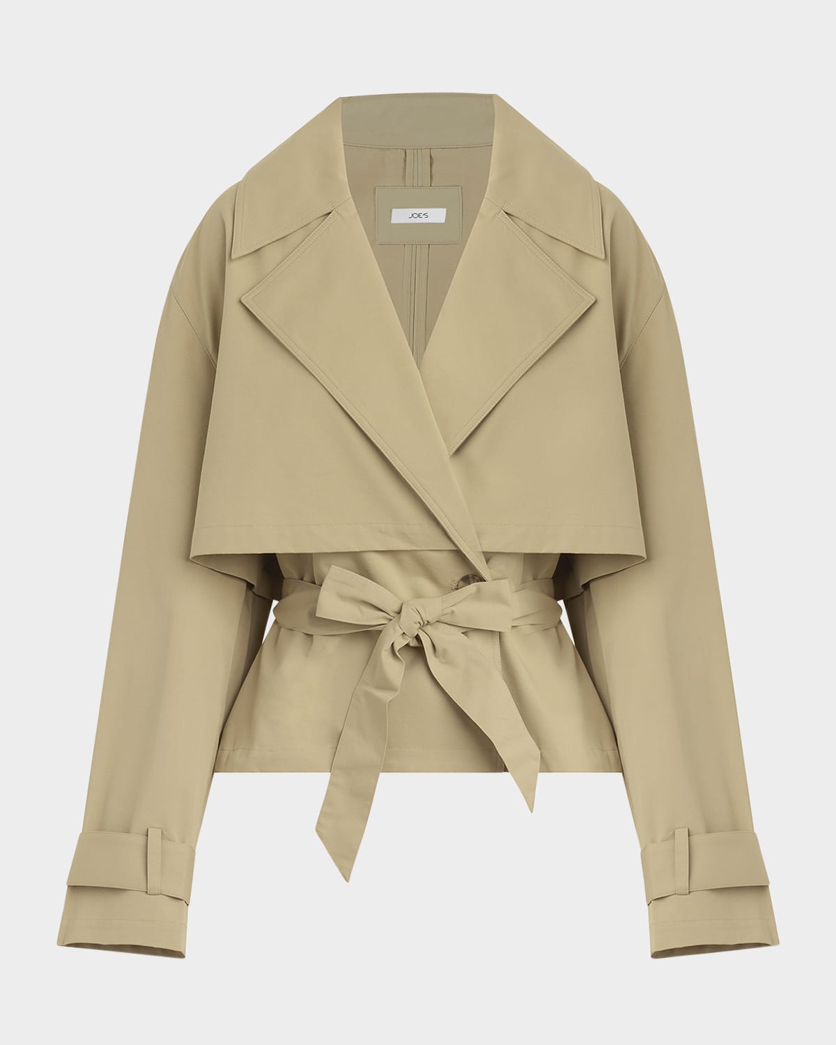 Shop Joe's Jeans The Liz Cropped Trench Coat In Camel