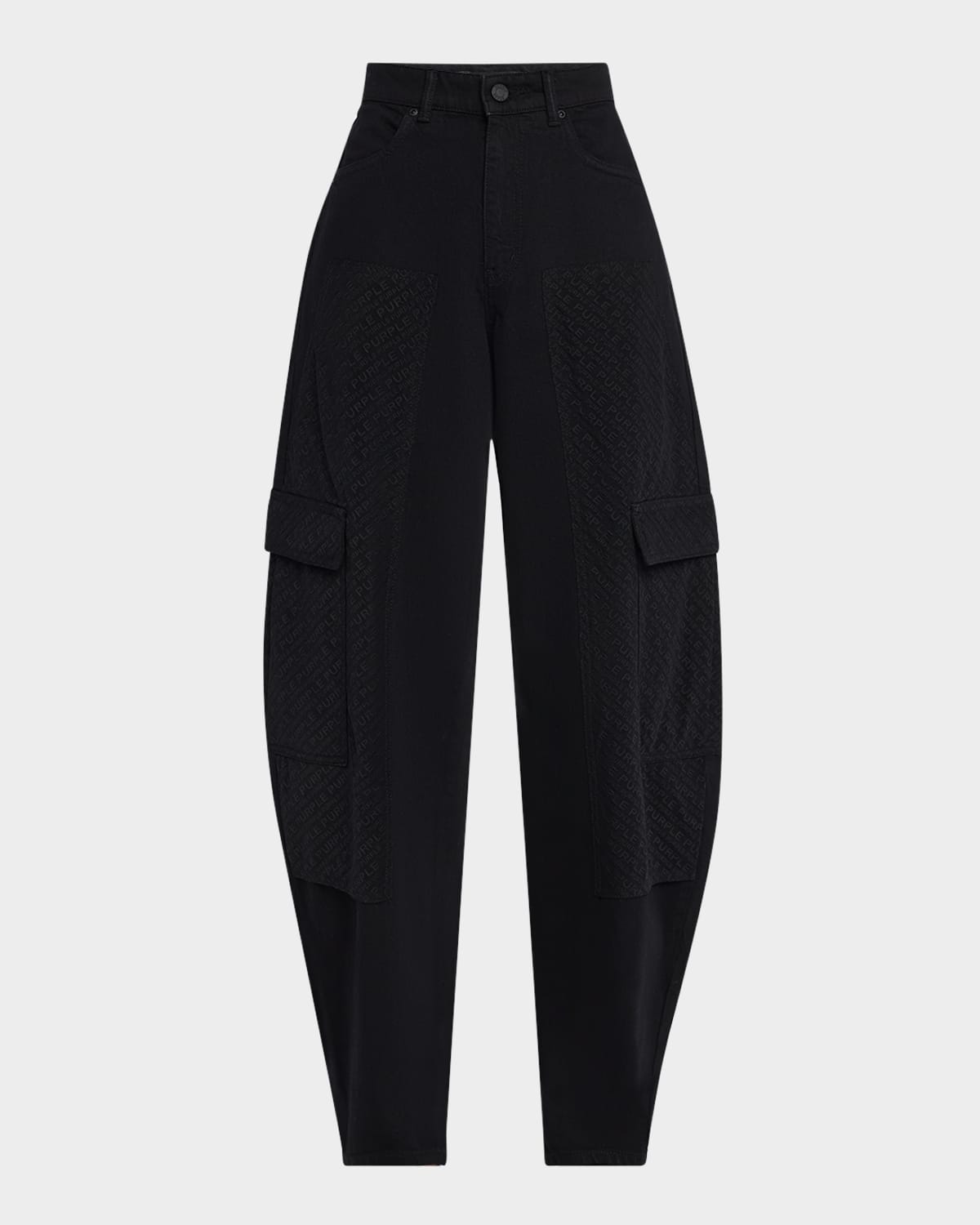 Barrel-Leg Mesh Carpenter Jeans