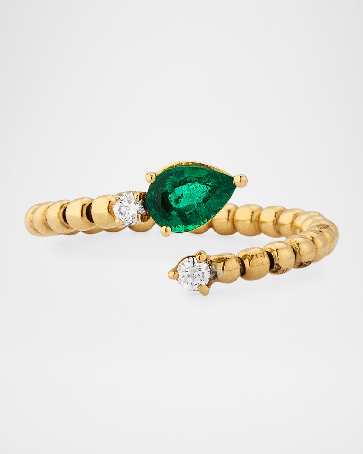 Taormina 18K Yellow Gold Diamond and Emerald Ring