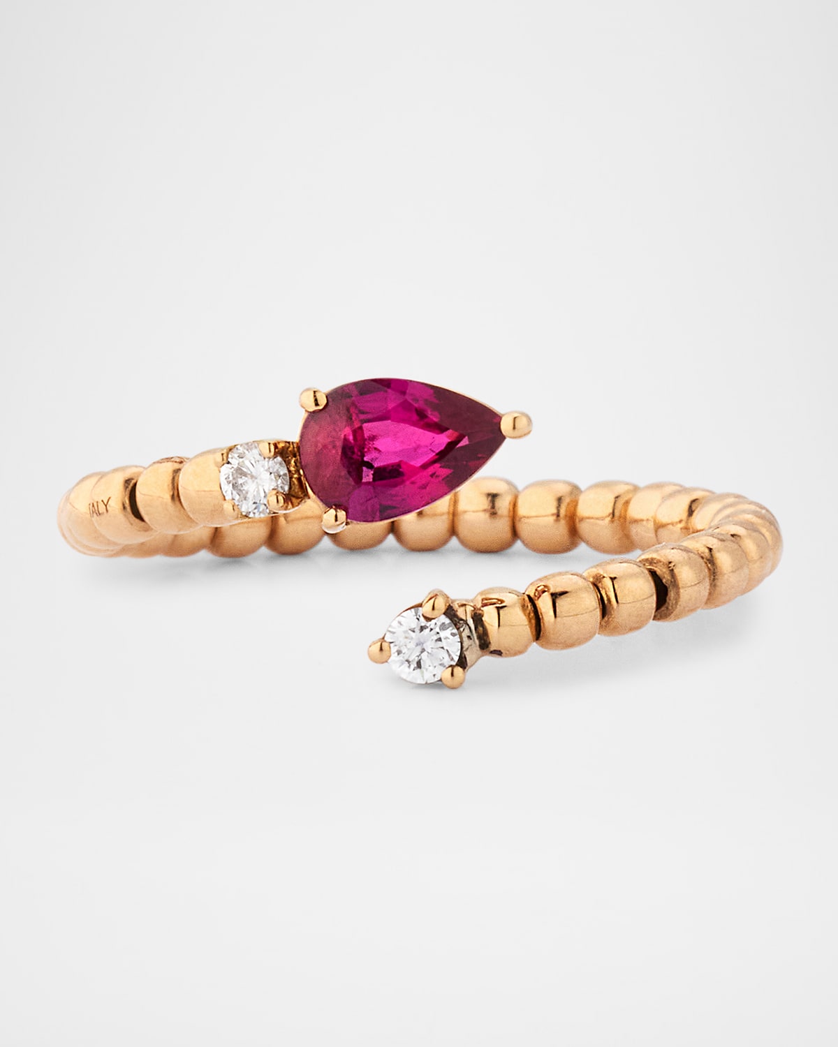 Taormina 18K Rose Gold Diamond and Ruby Ring
