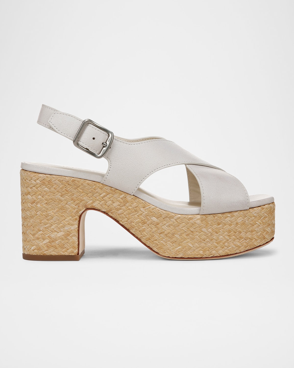 Clementina Leather Crisscross Platform Sandals
