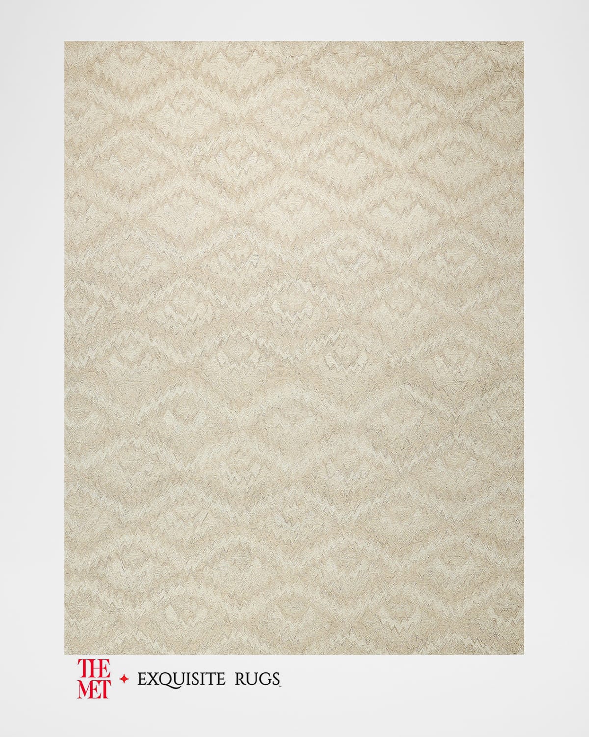Exquisite Rugs X The Met Bargello Hand-tufted Beige Rug, 9' X 12' In Beige