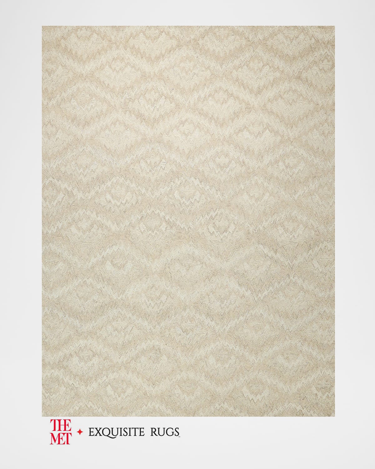 Exquisite Rugs X The Met Bargello Hand-tufted Beige Rug, 6' X 9' In Beige