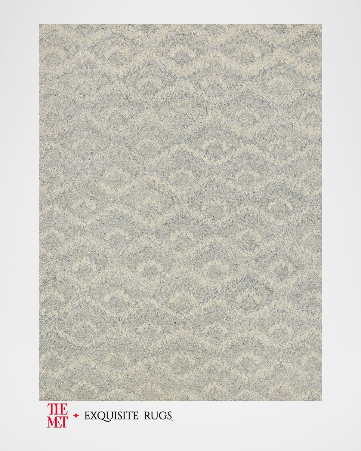 Exquisite Rugs X The Met Bargello Hand-tufted Gray Rug, 8' X 10' In Gray
