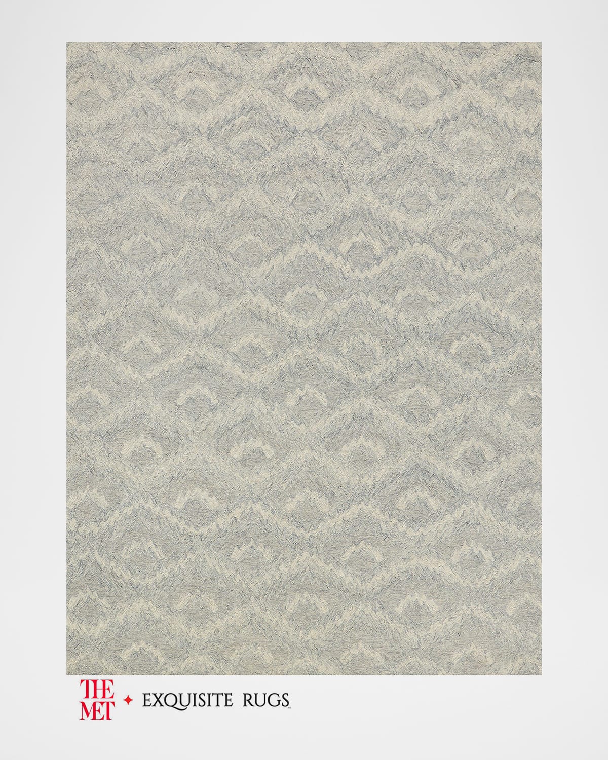 Exquisite Rugs X The Met Bargello Hand-tufted Gray Rug, 5' X 8' In Gray