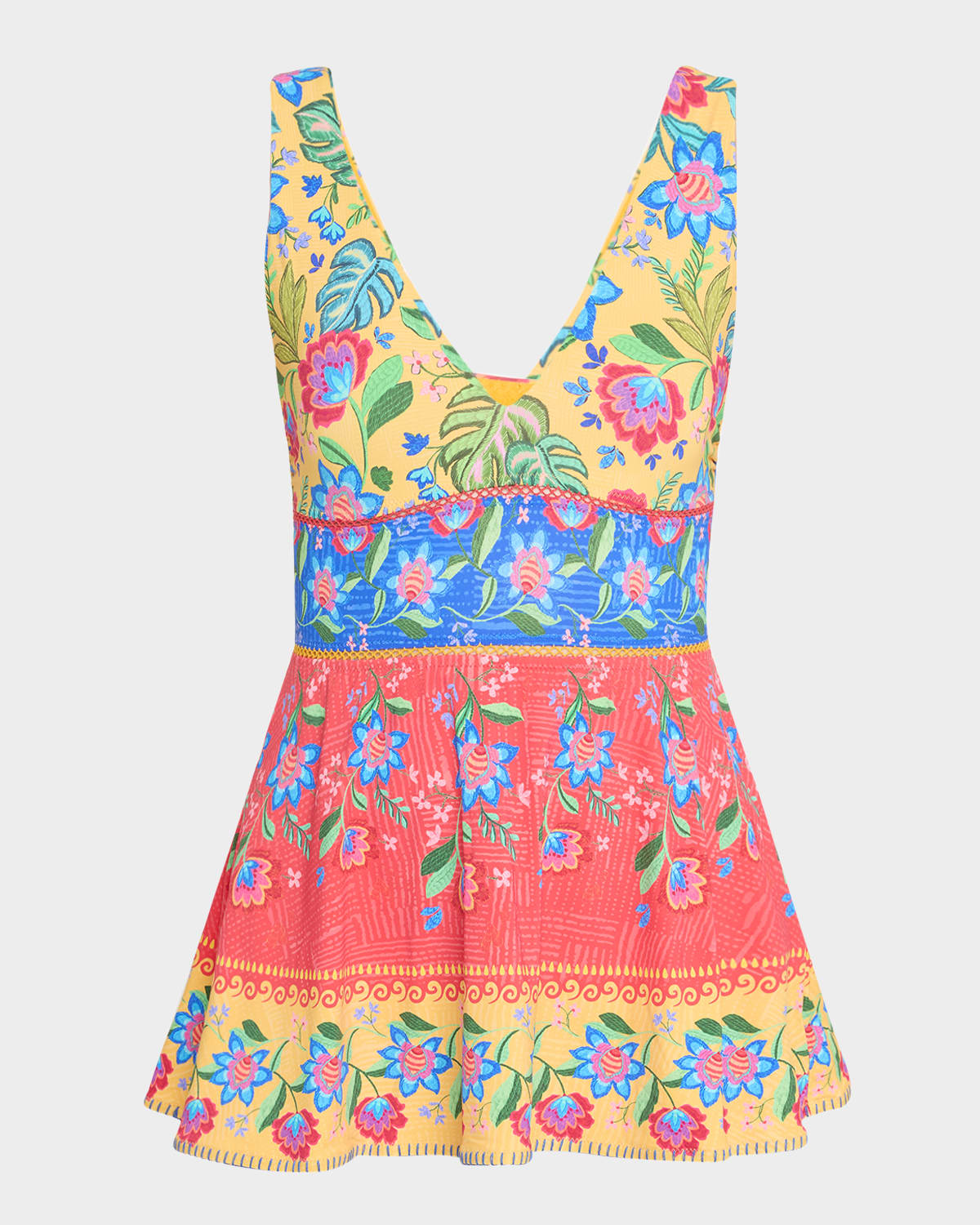 Floral Skirted One-Piece Swimsuit