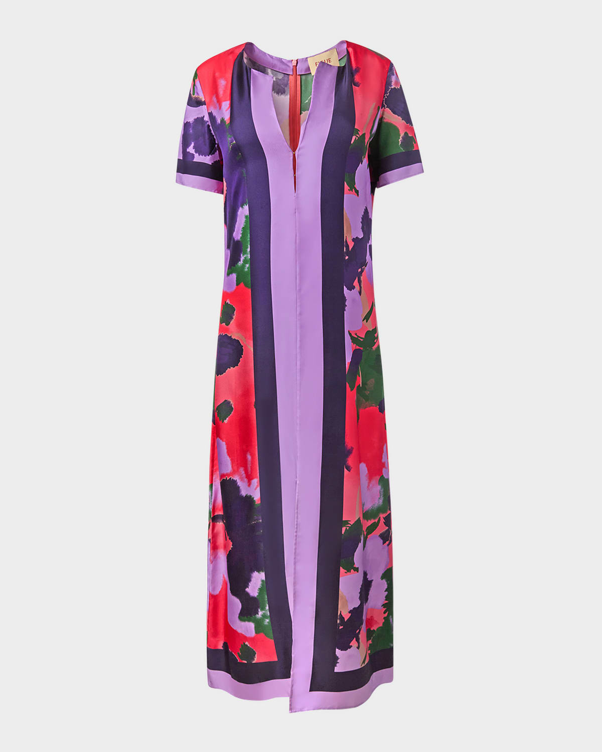 Figue Bessie Short-Sleeve Slit Midi Dress