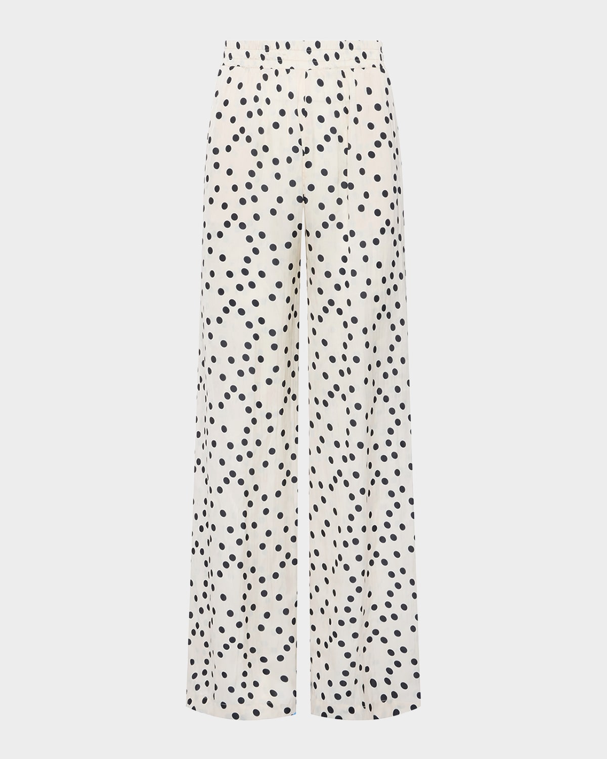 L AGENCE LILLIAN POLKA-DOT WIDE-LEG PANTS 