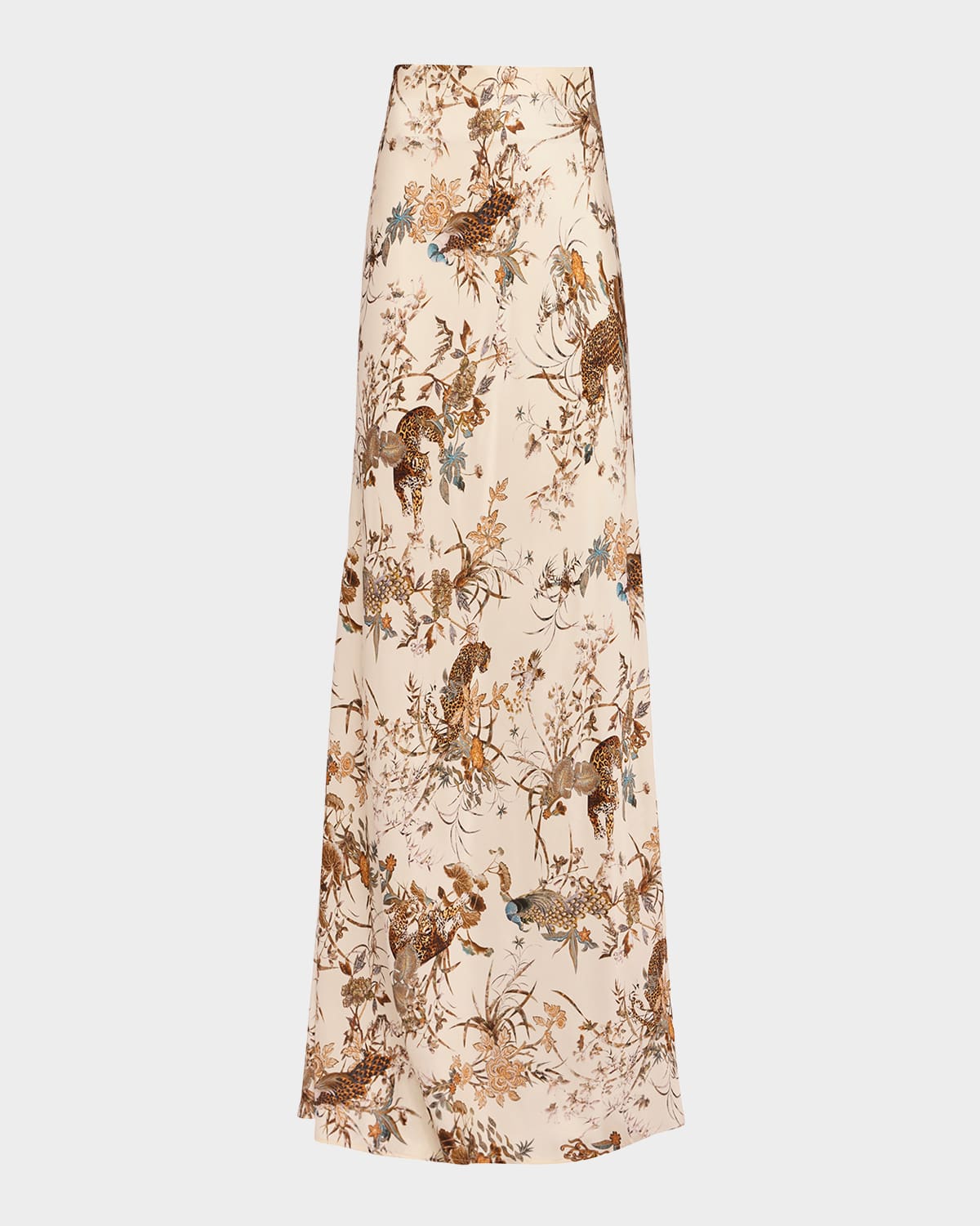 Shop L Agence Tapestry Jungle Zeta Maxi Skirt In Ecr Mt Tapestry Jungle