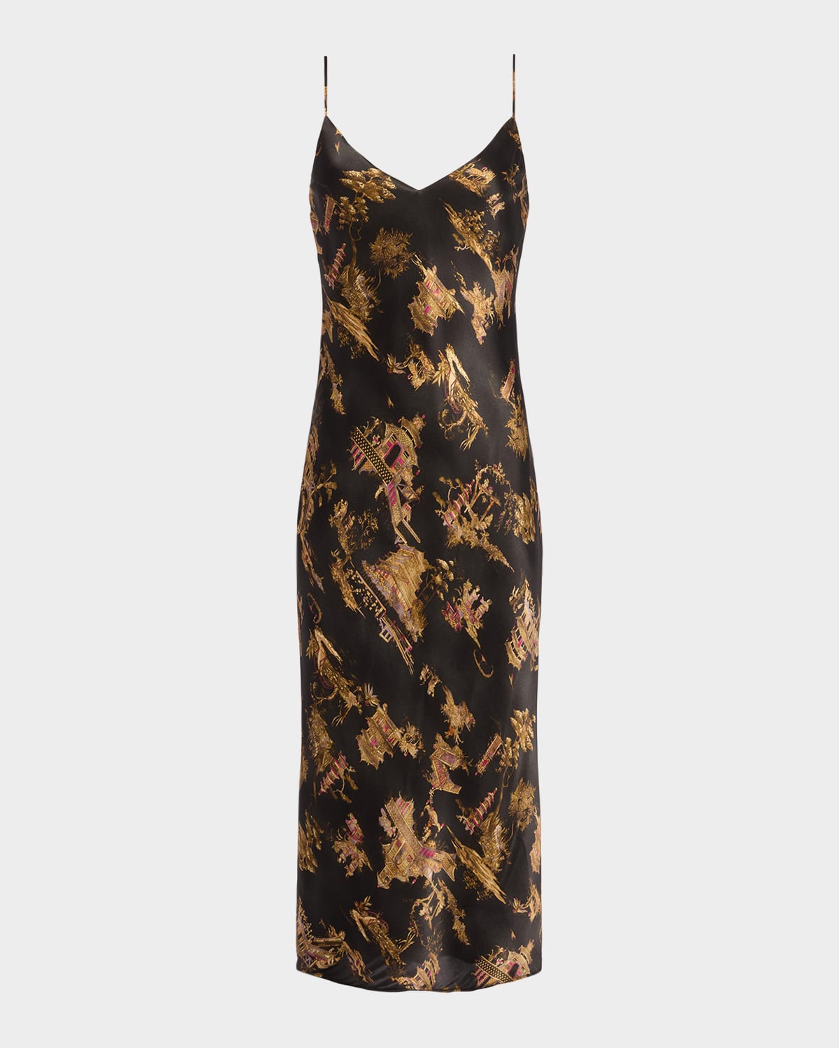 L AGENCE SERIDIE MID-LENGTH SLIP DRESS 