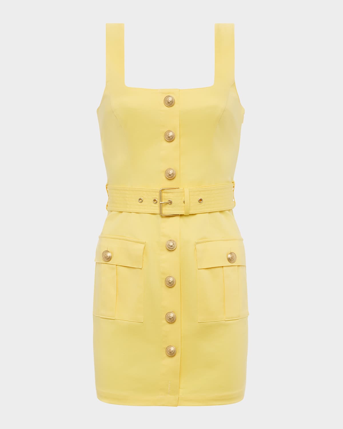 Midy Button-Front Mini Dress