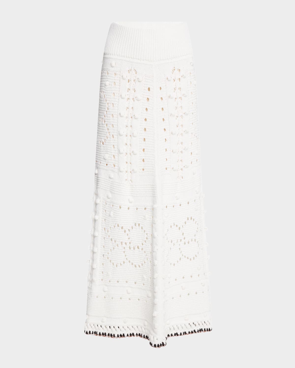Dorothee Schumacher Bohemian Mood Knit Maxi Skirt In Pure White