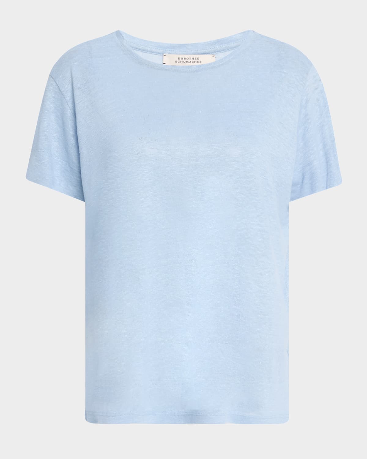 Shop Dorothee Schumacher Natural Ease Hemp T-shirt In Powder Blue Ii