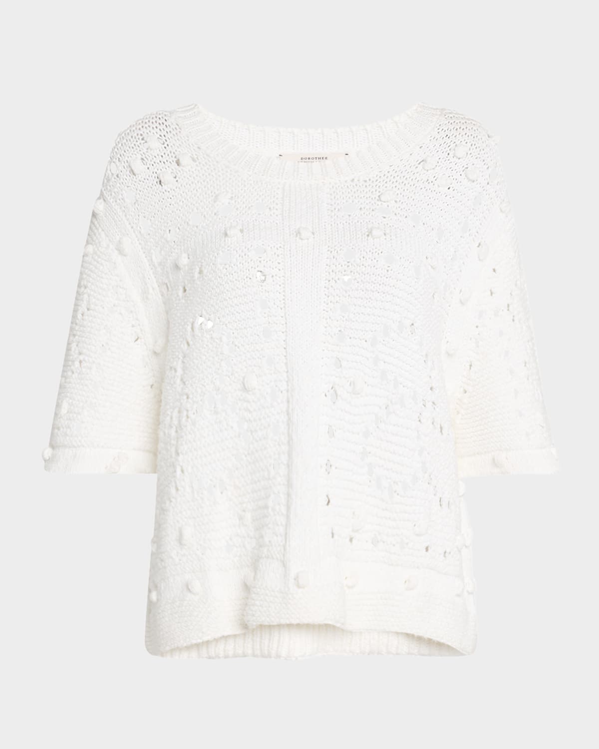 Dorothee Schumacher Bohemian Mood Knit Sweater In Pure White